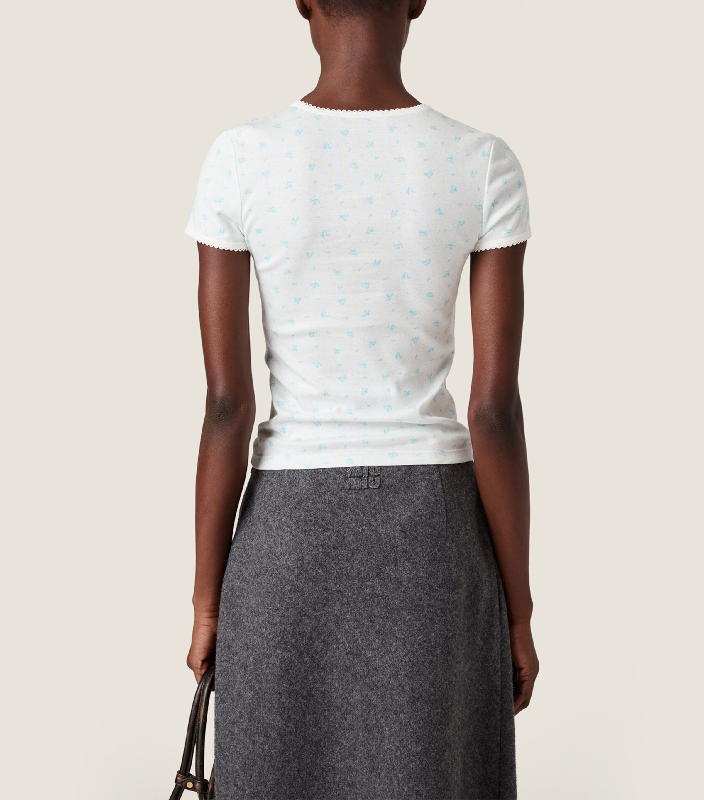 Cotton Floral Logo T-Shirt F0AZ1 Image 3