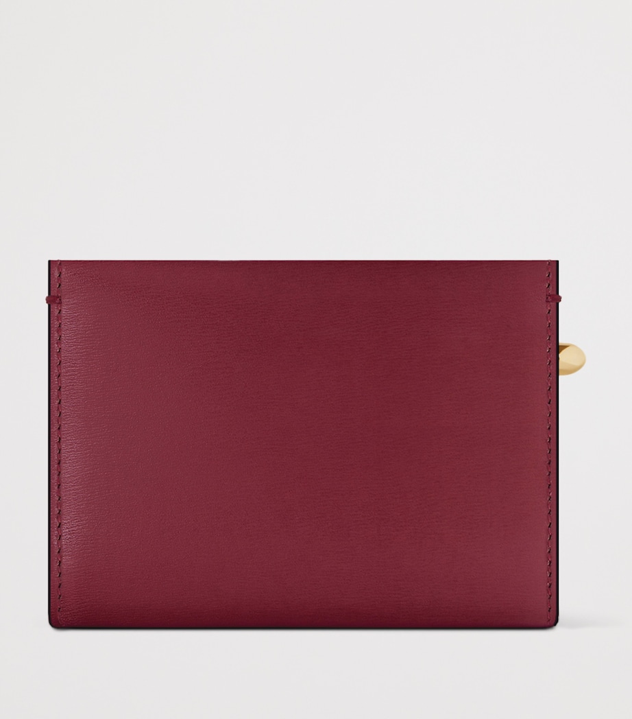 Leather Pinch Bifold Wallet BURGUNDY Image 2
