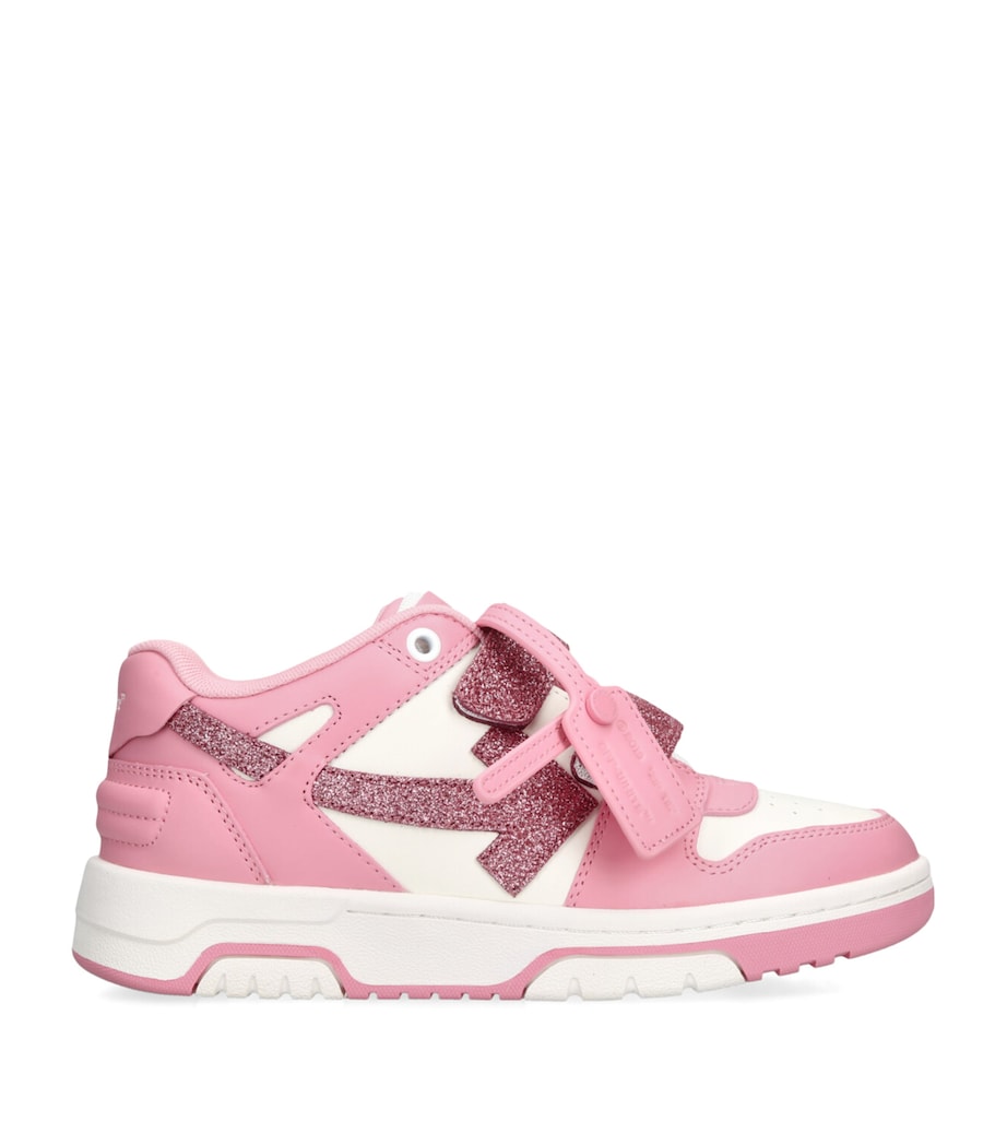 Off-White Kids Leather Out of Office Sneakers Pink Image 1