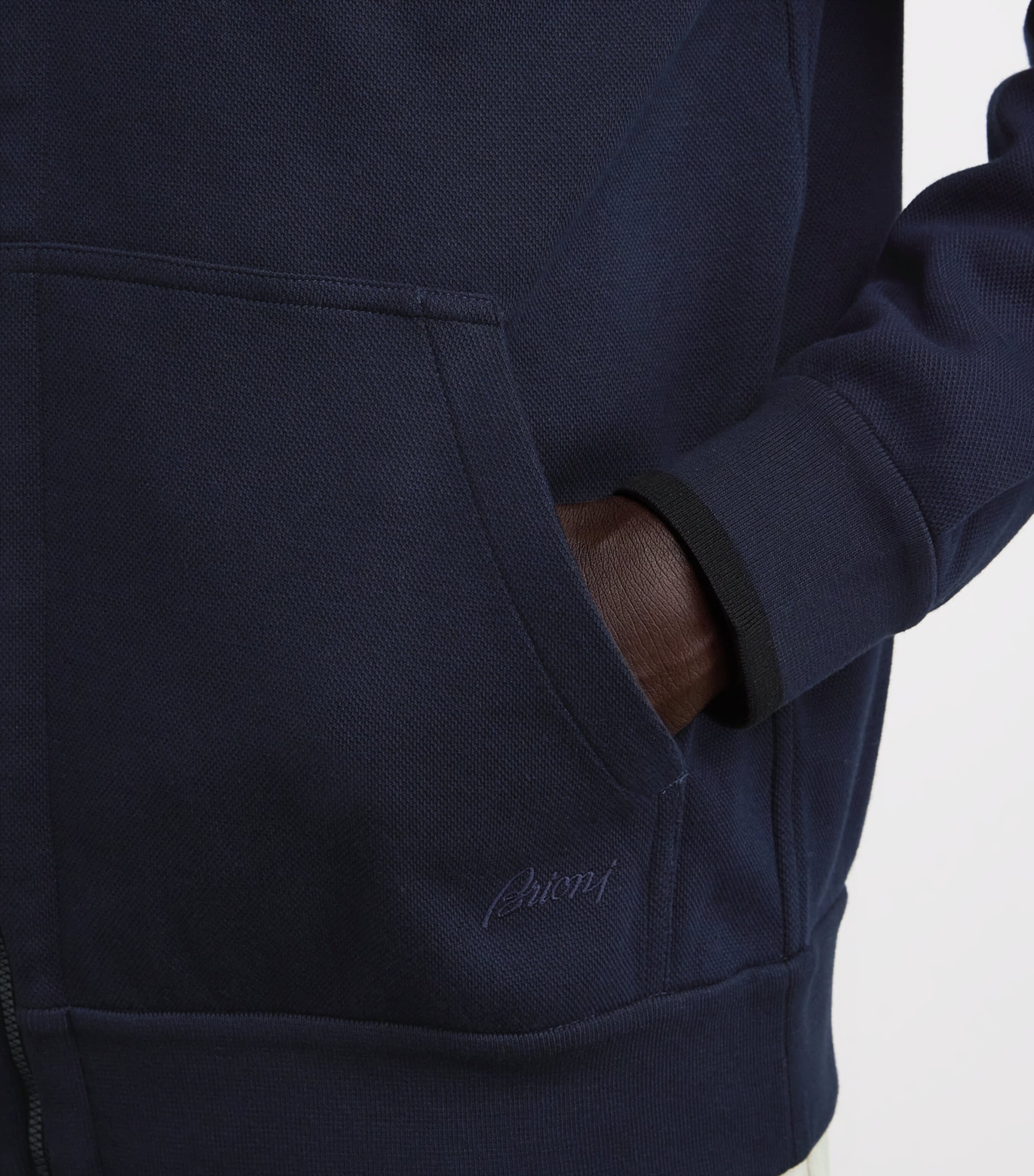 Stretch-Cotton Zip-Up Hoodie 4100 Image 6