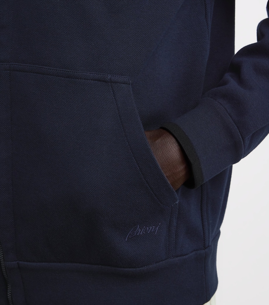 Stretch-Cotton Zip-Up Hoodie 4100 Image 6