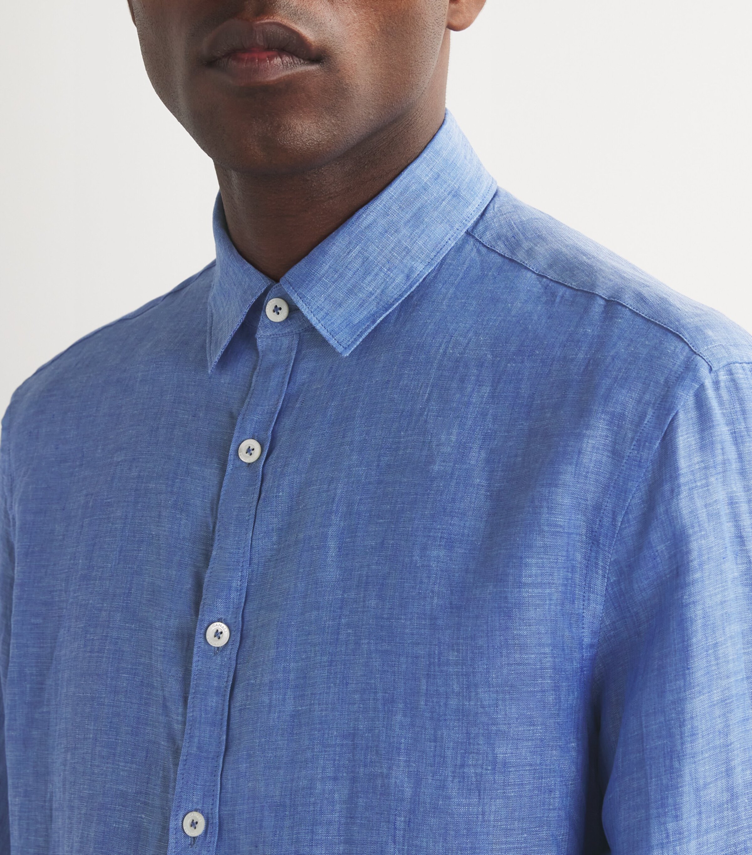 Canali Mens Linen Shirt Image 6