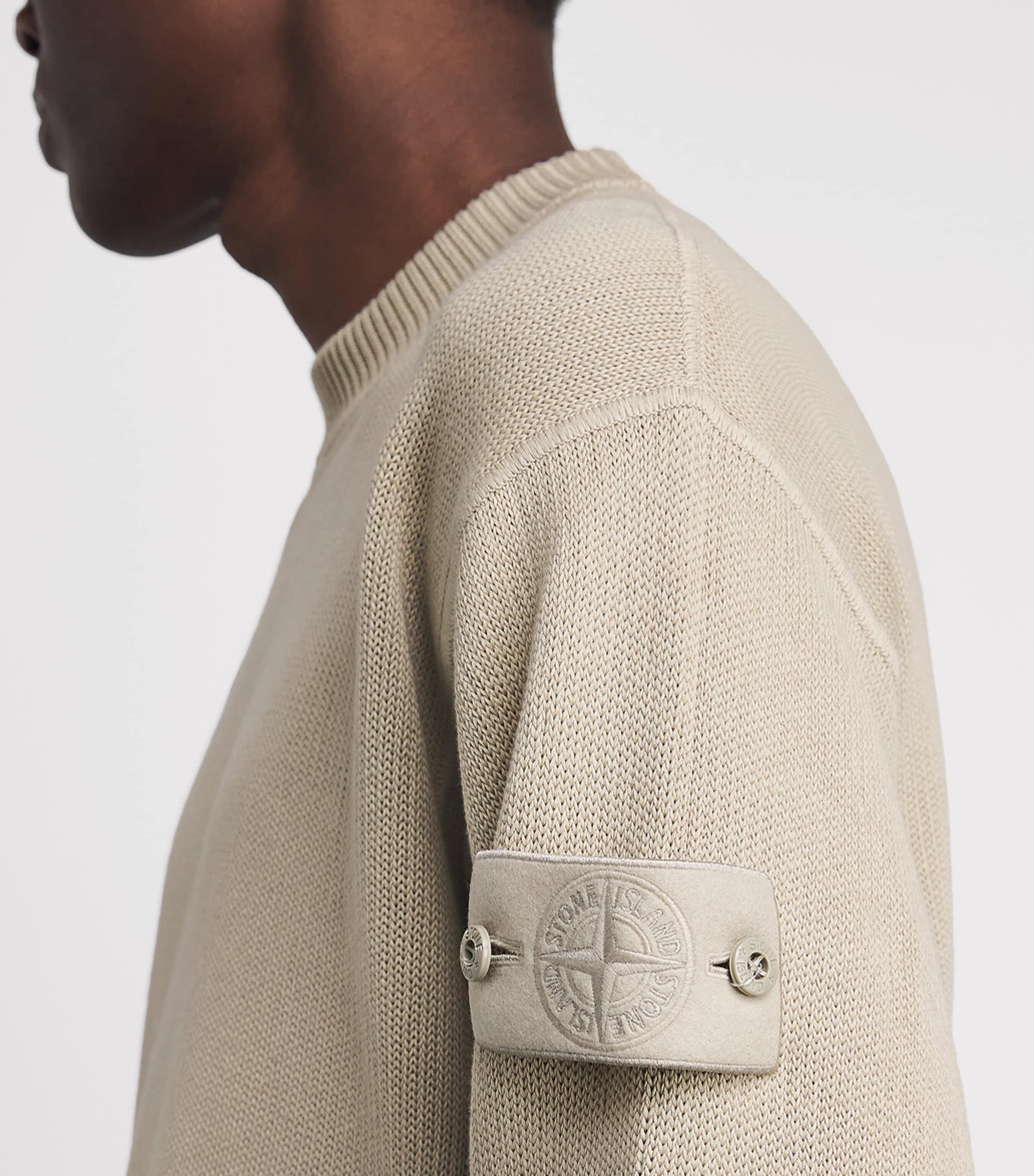 Stone Island Mens Cotton-Cashmere Ghost Sweater Image 3