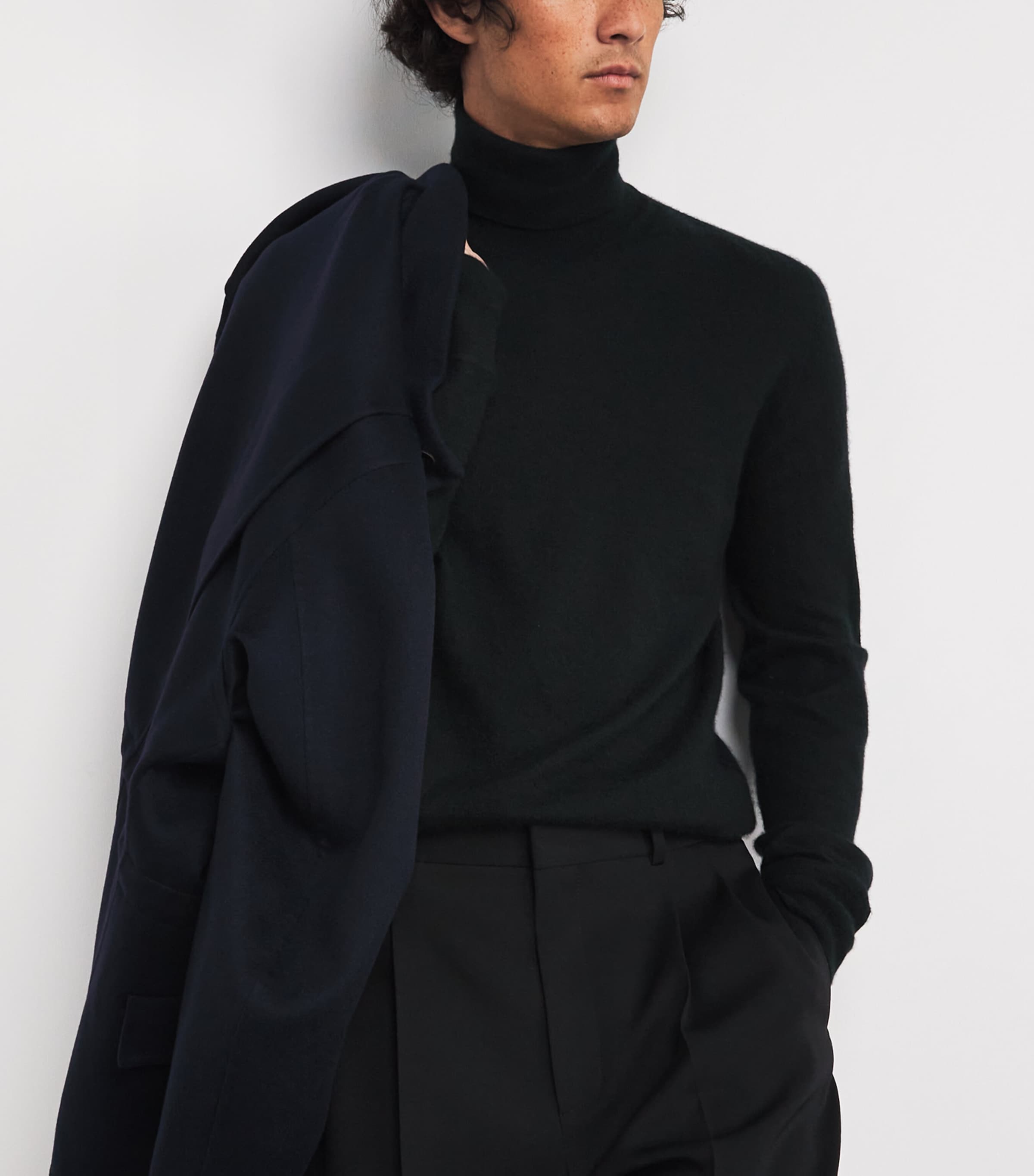 Bjorn Cashmere Rollneck Sweater BLACK Image 5