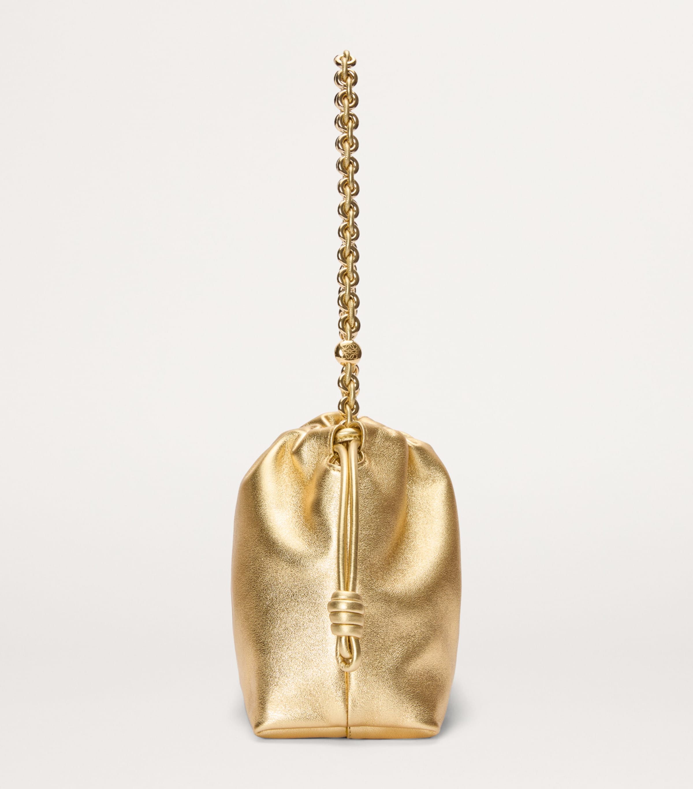 Medium Metallic Leather Flamenco Purse GOLD Image 5