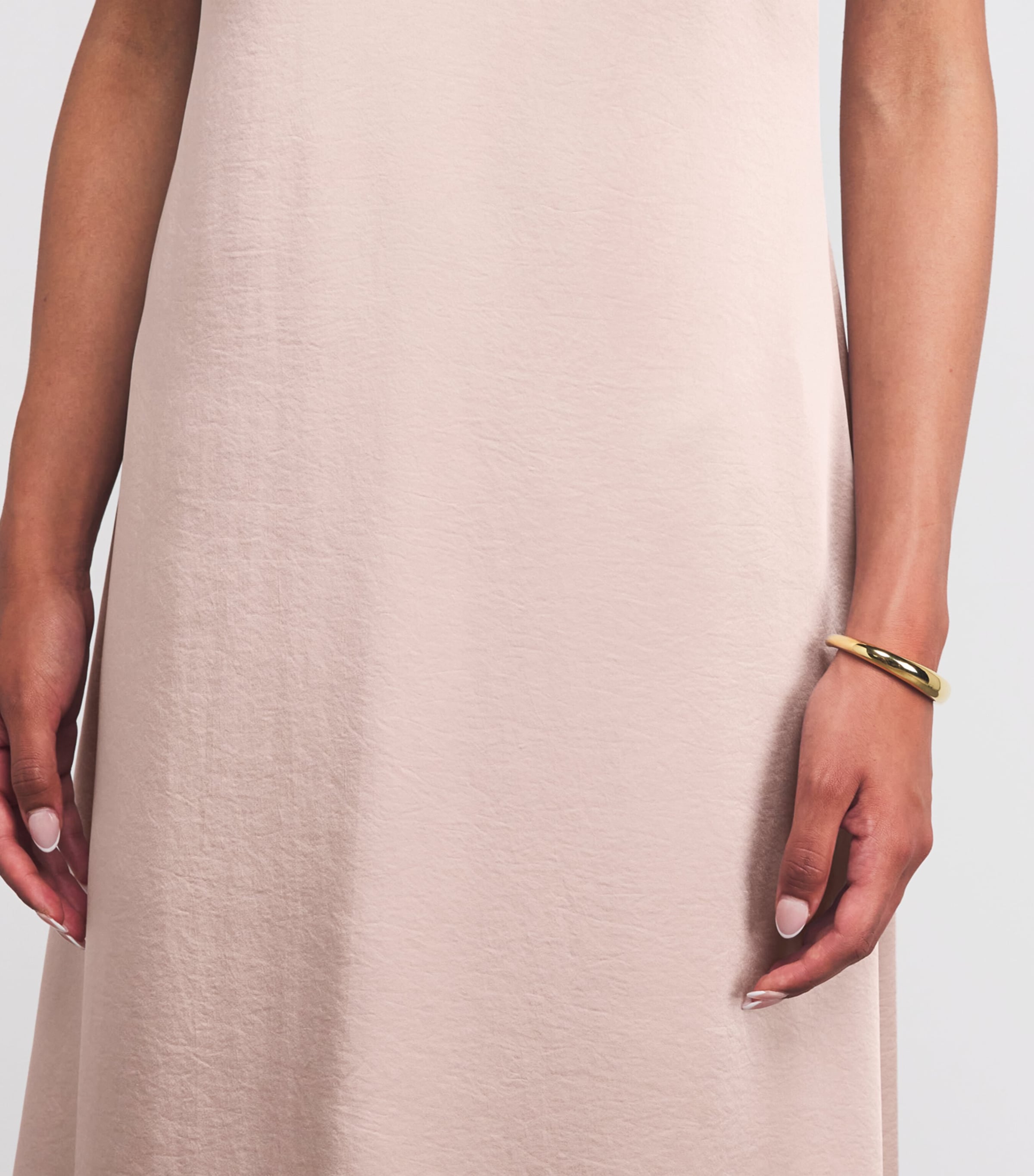 Satin Midi Dress POWDER Image 5