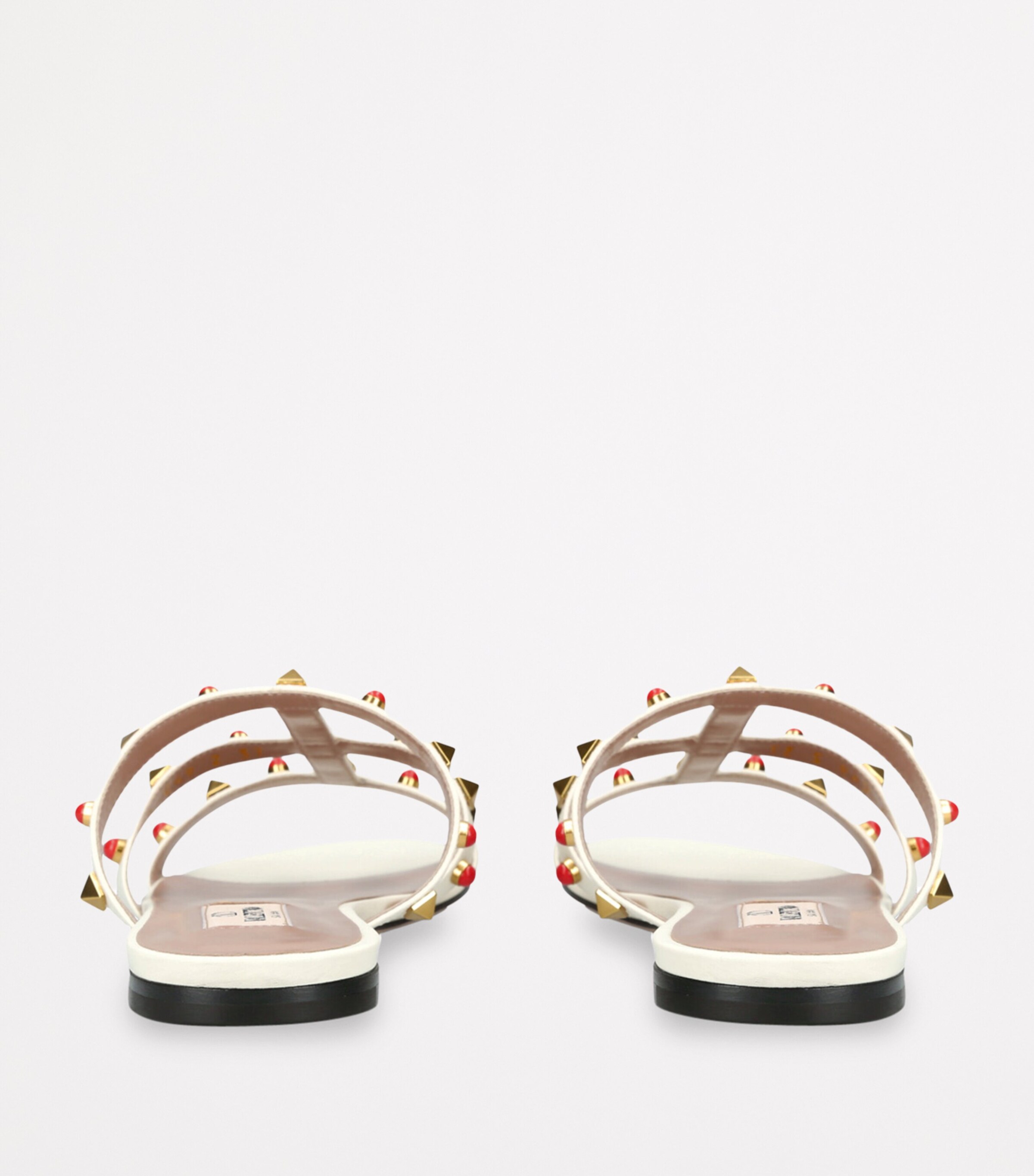 Valentino Garavani Leather Rockstud Sandals White/comb Image 2