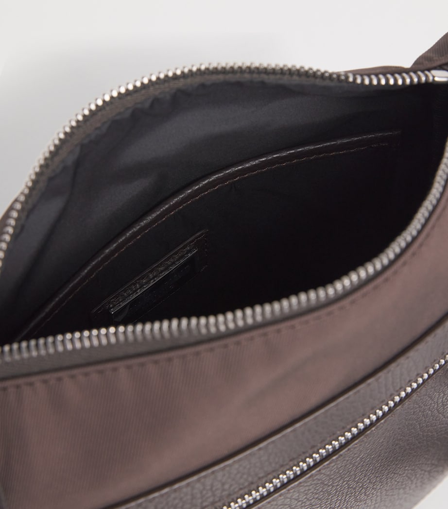 Leather-Trim Cross-Body Bag U6031 Image 4