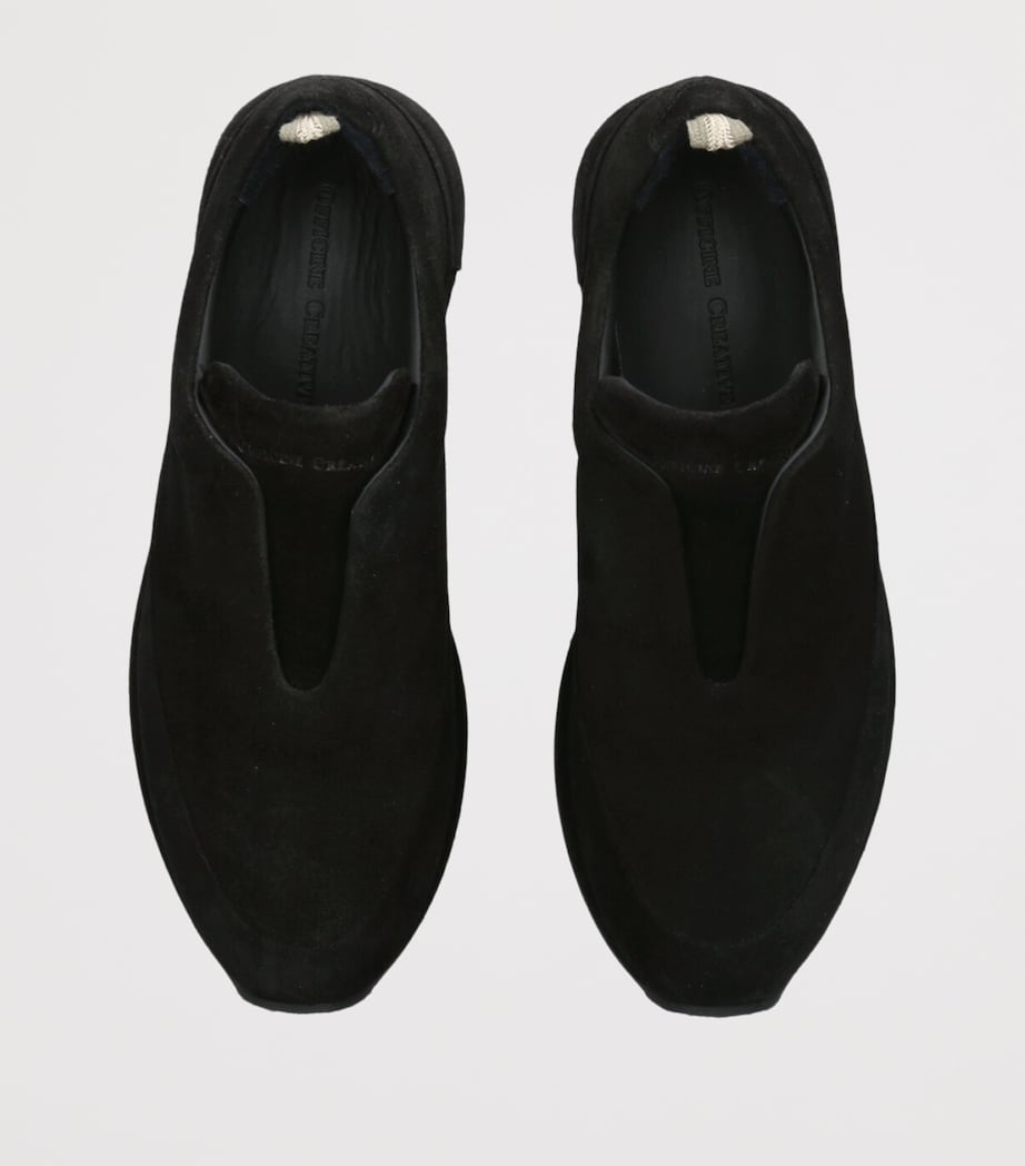 Officine Creative Suede Race Sneakers Black Image 4