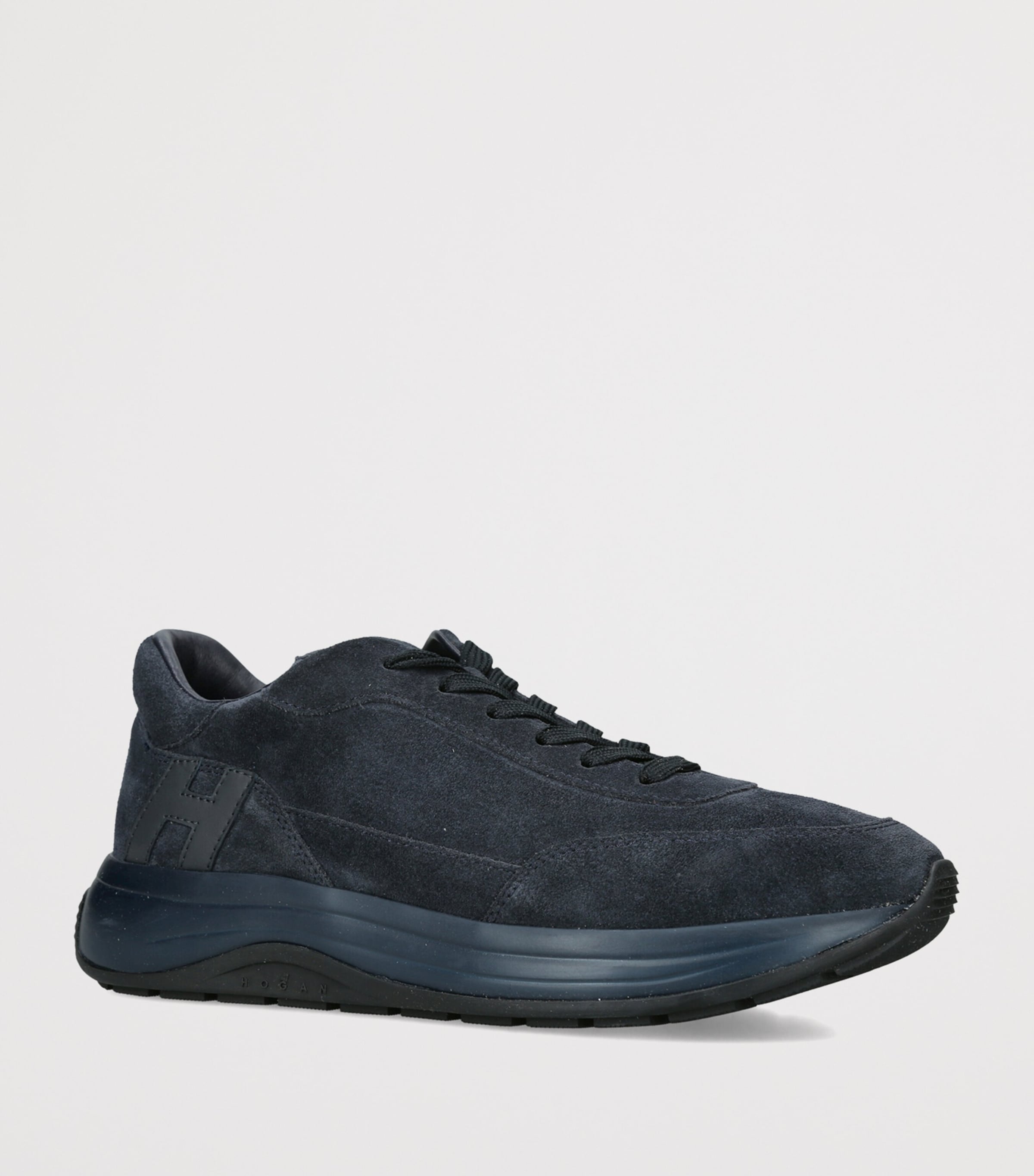 Hogan Suede H719 Allacciato Sneakers Navy Image 2