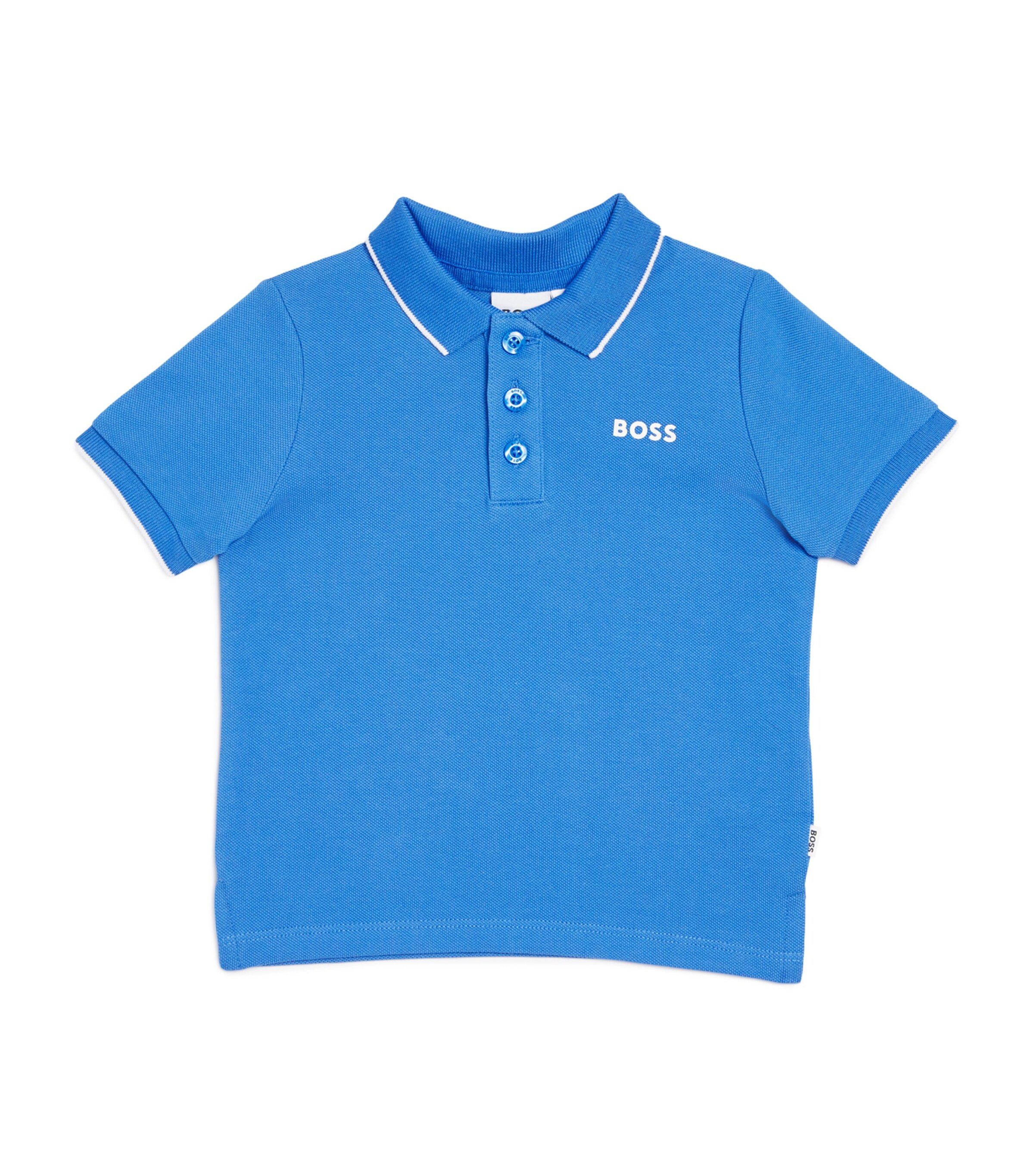Cotton Logo Polo Shirt (3-18 Months) 84B NAVY Image 1