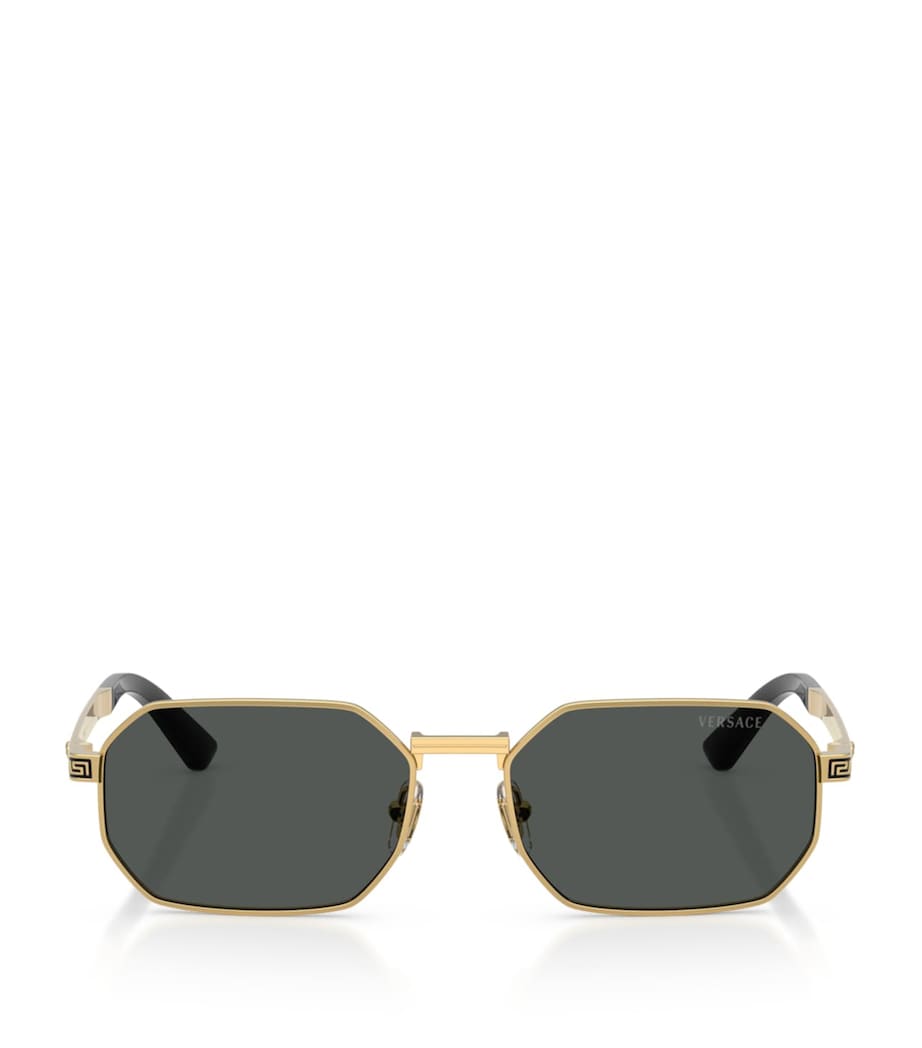 Versace Metal VE2297 Rectangle Sunglasses Gold Image 1