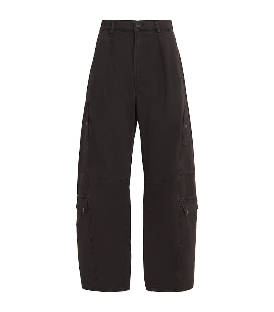 Stretch-Organic Cotton Flight Cargo Trousers CAROB Image 1