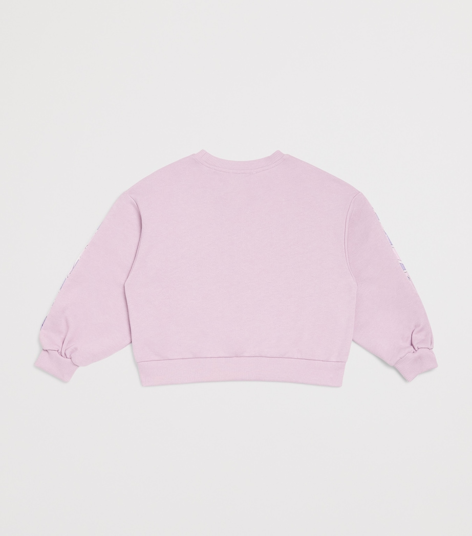 PUCCI Junior Cotton Labirinto-Trim Sweatshirt (4-14 Years) Malva Image 2