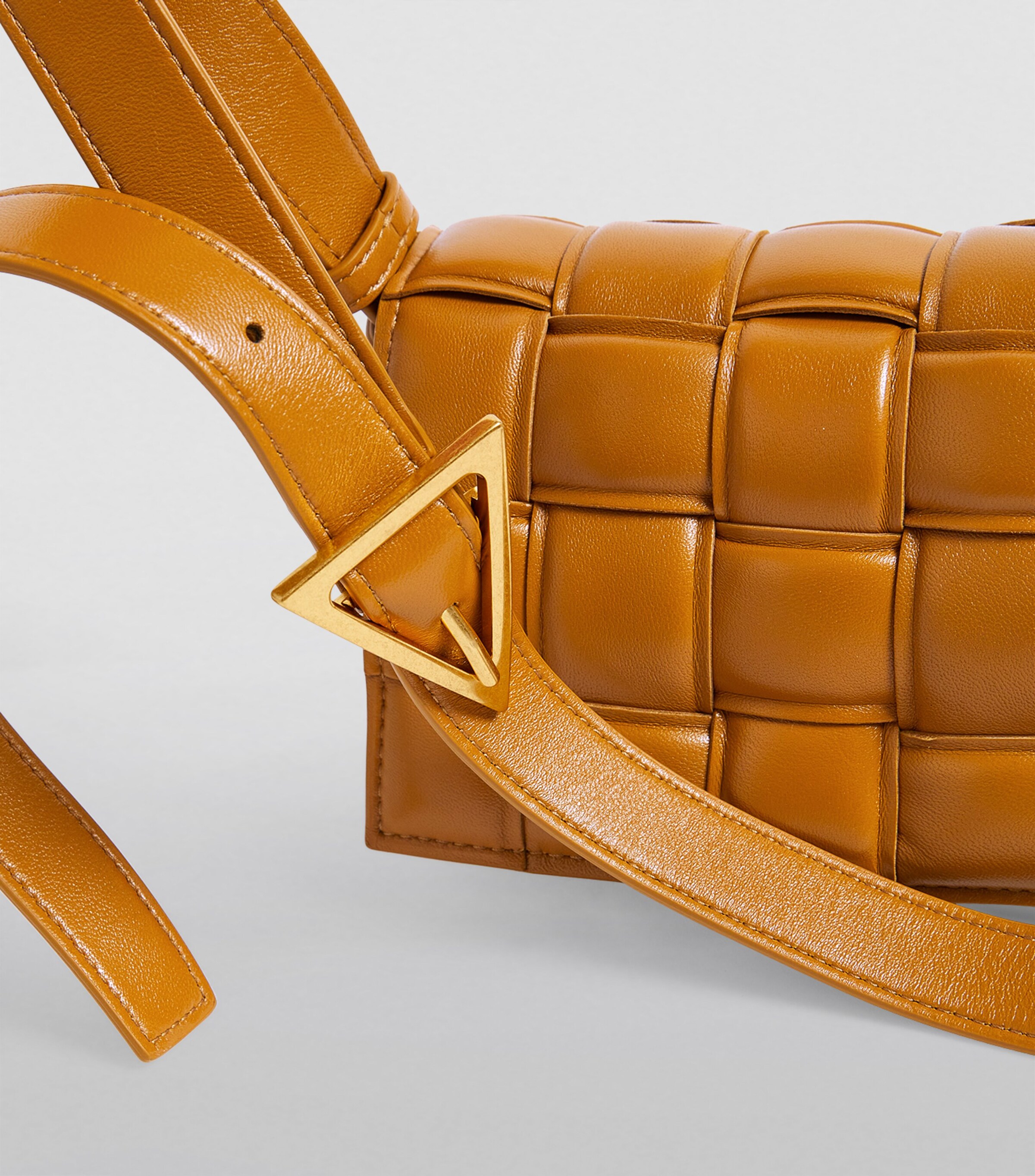 Bottega Veneta Mini Cassette Cross-Body Bag Camel Gold Image 7