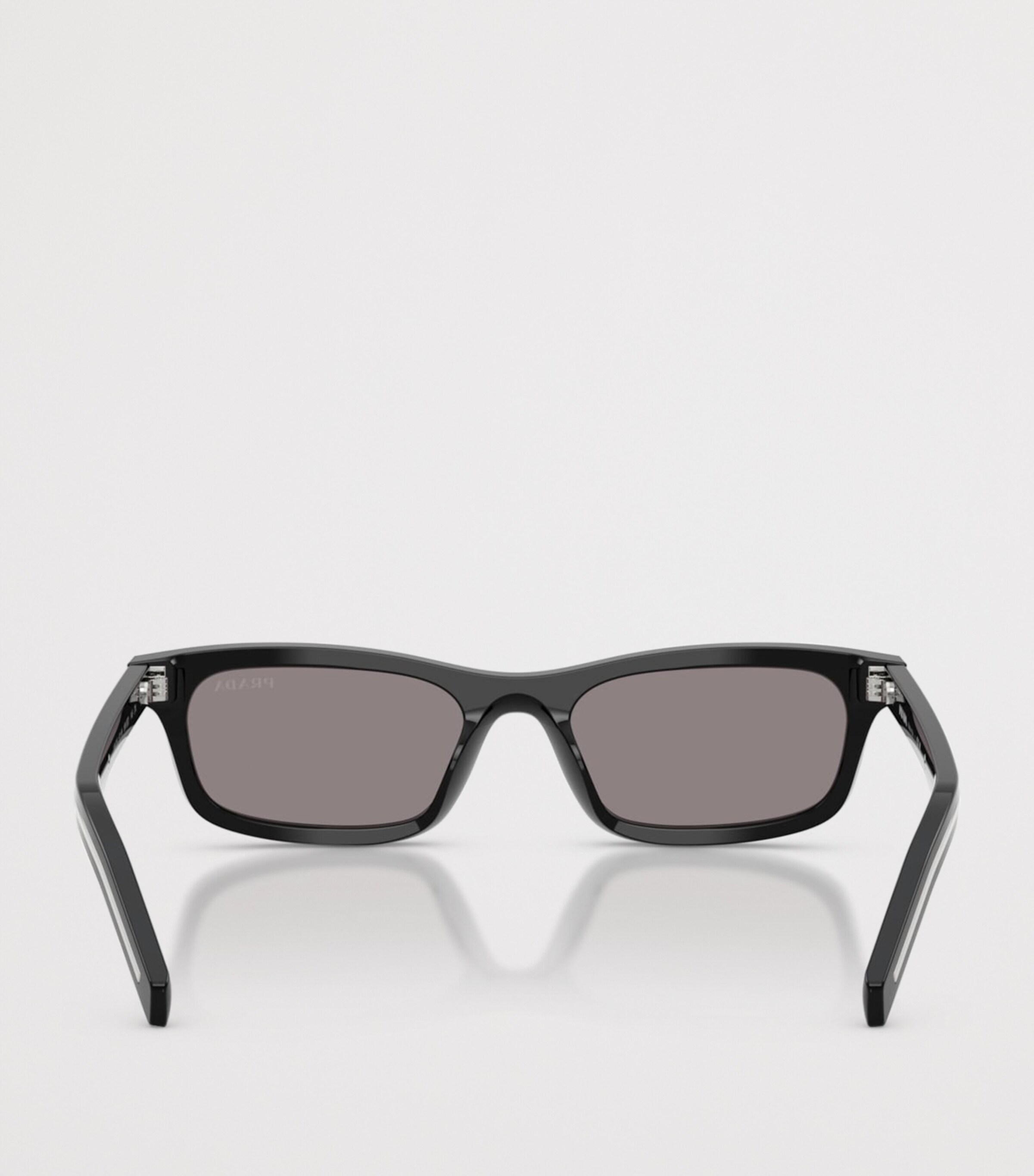 Prada Acetate Rectangle Sunglasses Black Image 4