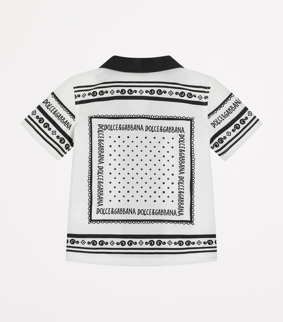 Cotton Bandana Print Shirt (3-30 Months) HA9QB-BANDANA BL Image 2