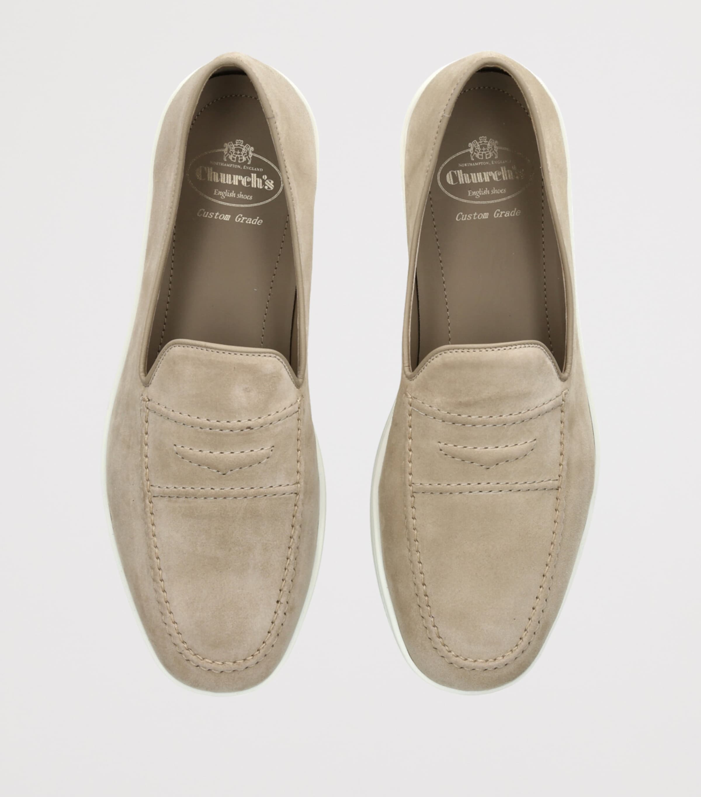 Church's Suede Peebles Slip-On Sneakers Beige Image 3