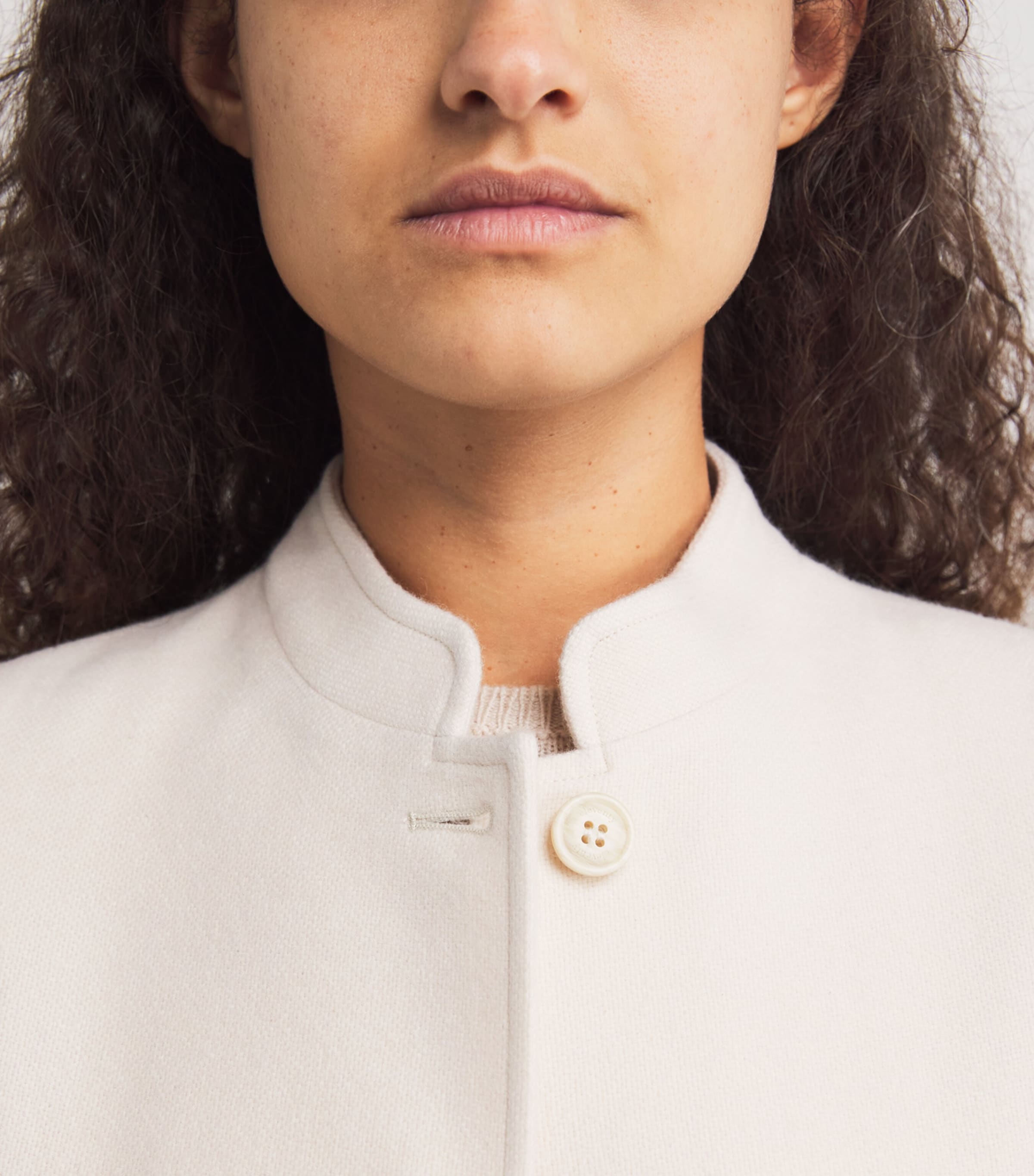 Cashmere Stand-Collar Jacket AVORIO Image 6