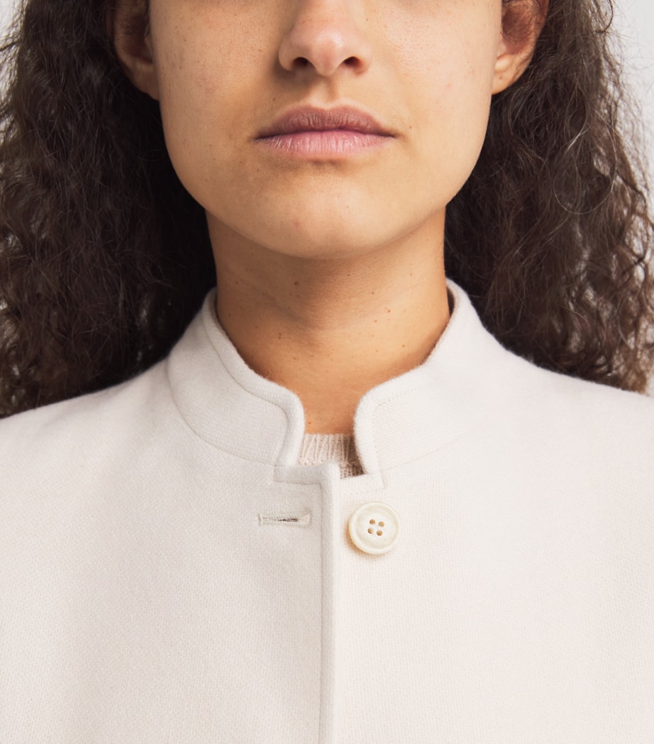 Cashmere Stand-Collar Jacket AVORIO Image 6