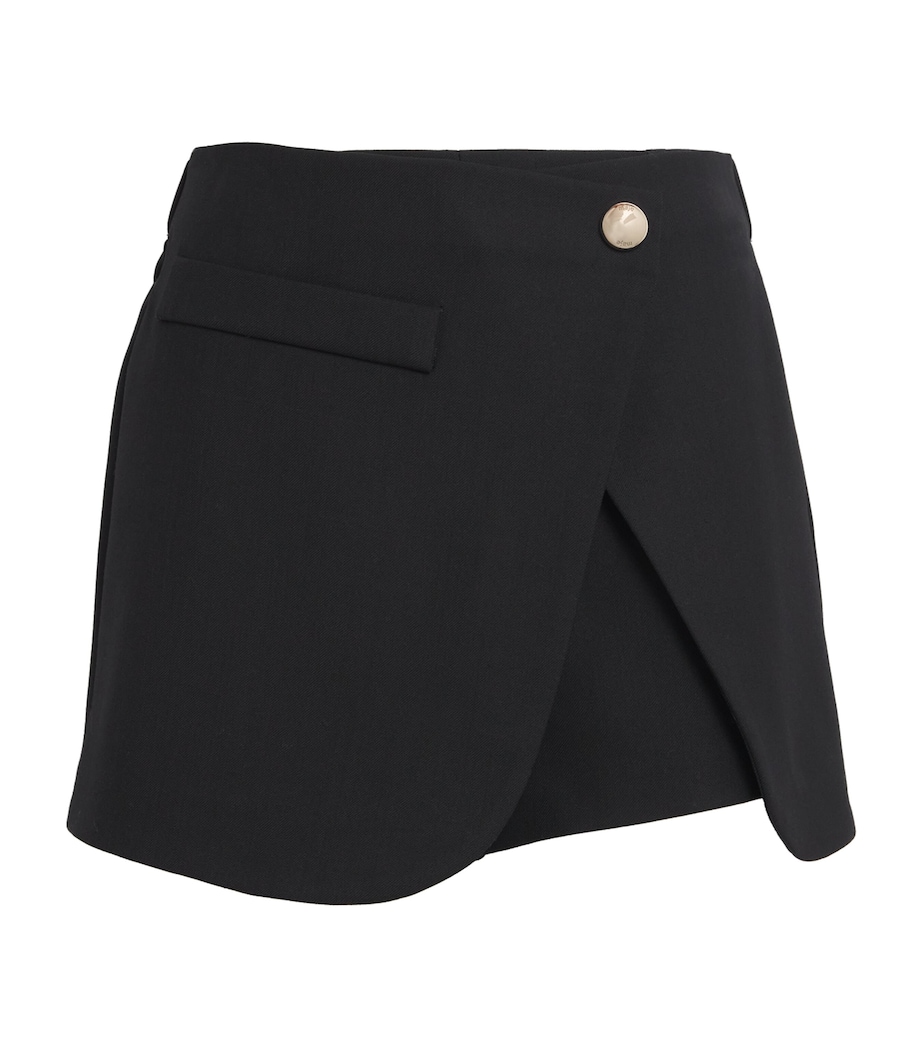 Maje Womens Asymmetric Tailored Skort Black Image 1