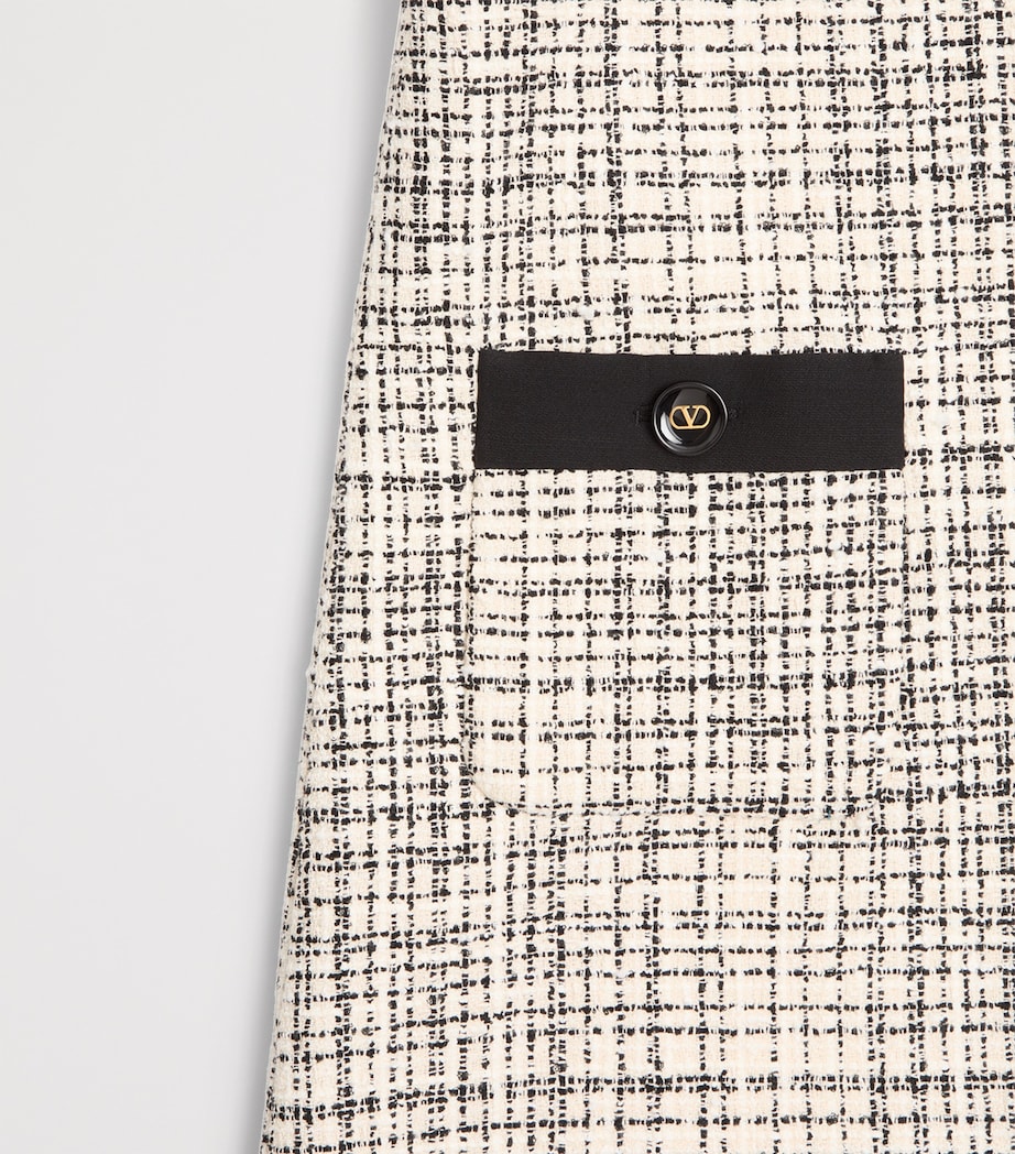 Valentino Womens Tweed Mini Dress Image 7