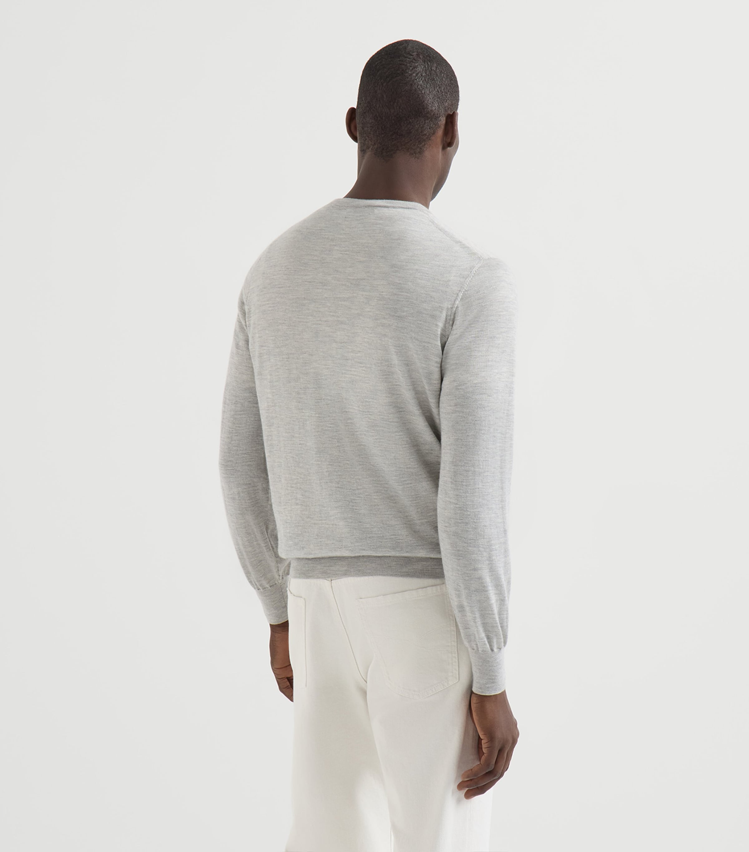 Brunello Cucinelli Mens Cashmere-Silk Crew-Neck Sweater Image 5