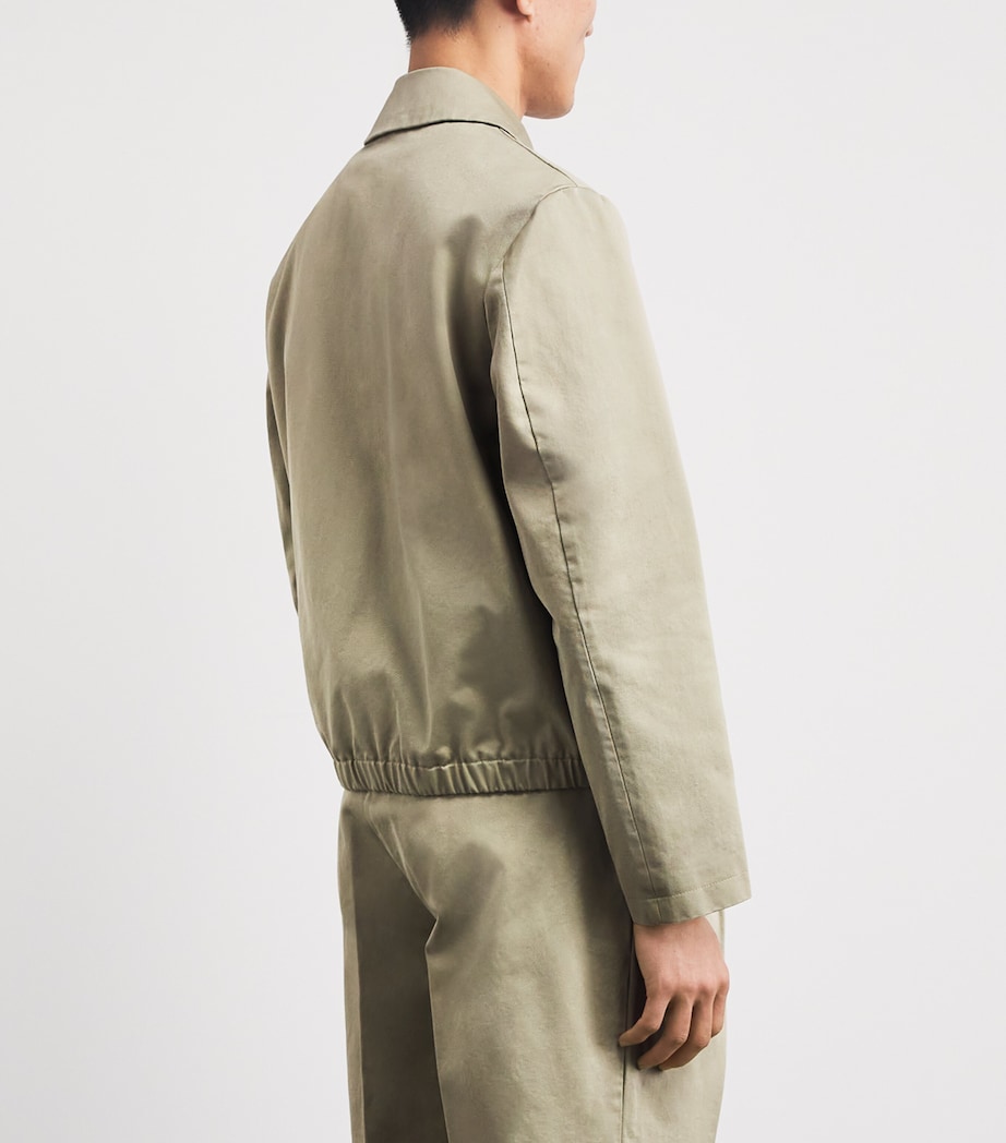 Cotton Collar Bomber Jacket 385SALVIA Image 5