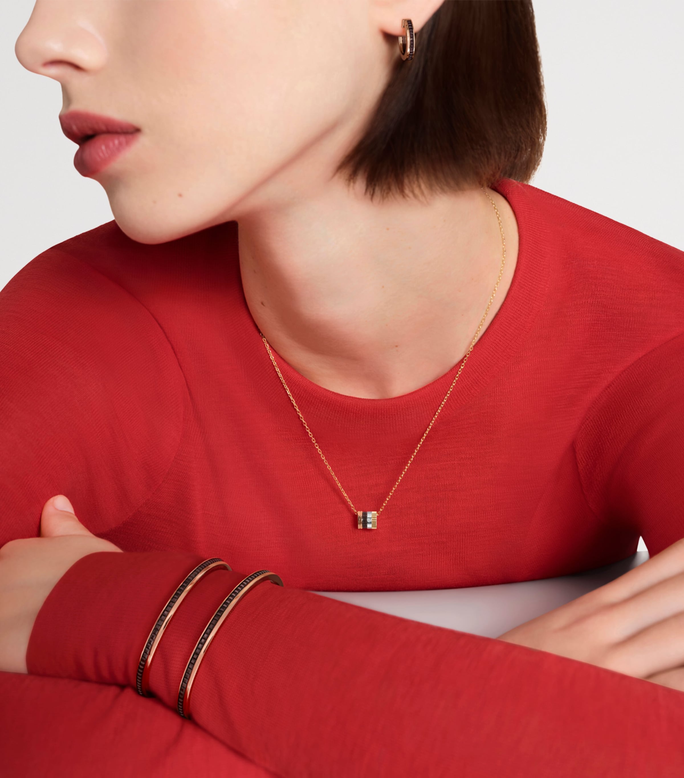 Yellow Gold and Rose Gold Quatre Classique Bangle YELLOW GOLD Image 2