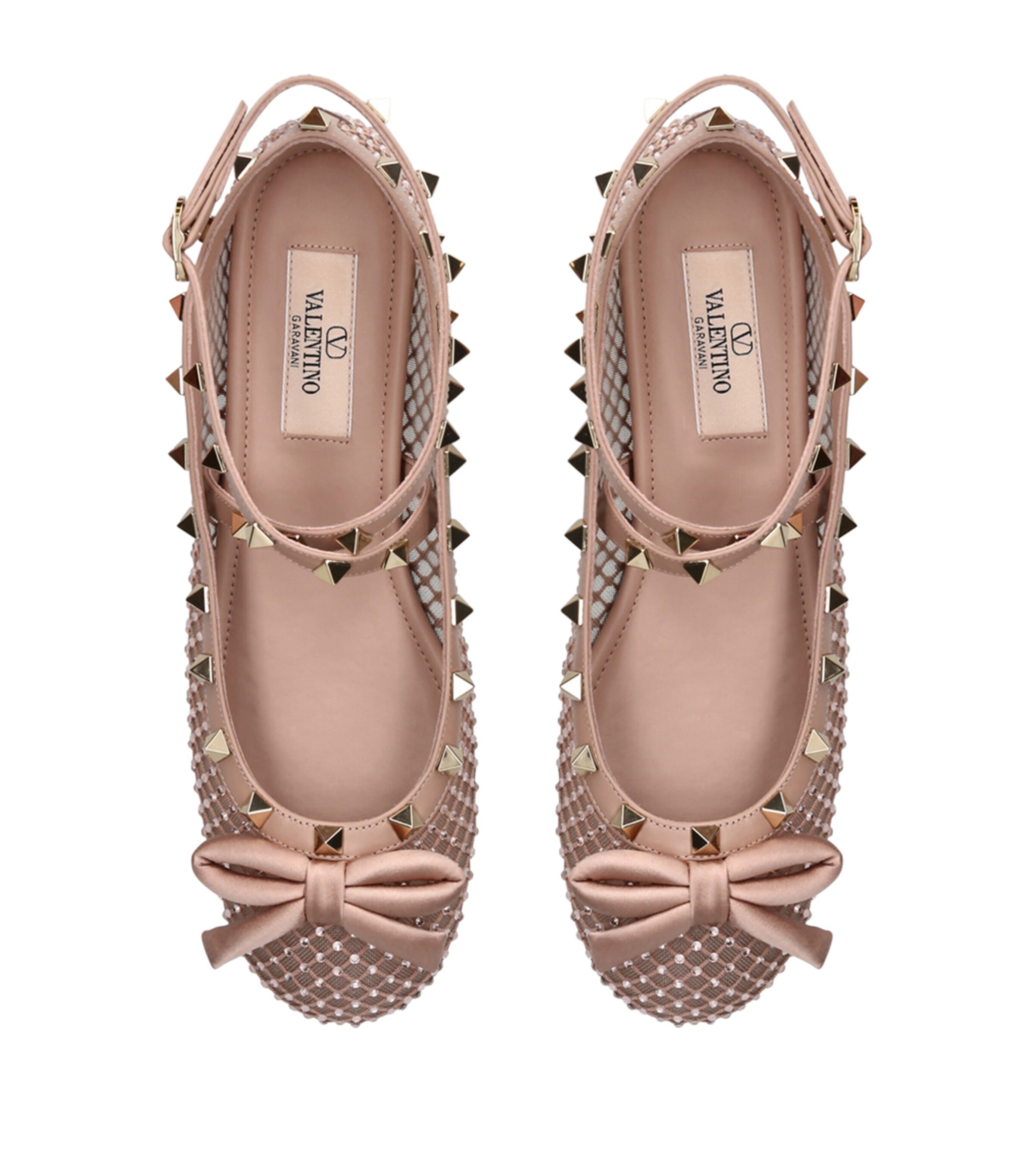 フラットシューズ VALENTINO GARAVANI ROCKSTUD LEATHER BALLET FLATS Valentino Garavani Leather Rockstud Ballet Flats | Harrods US
