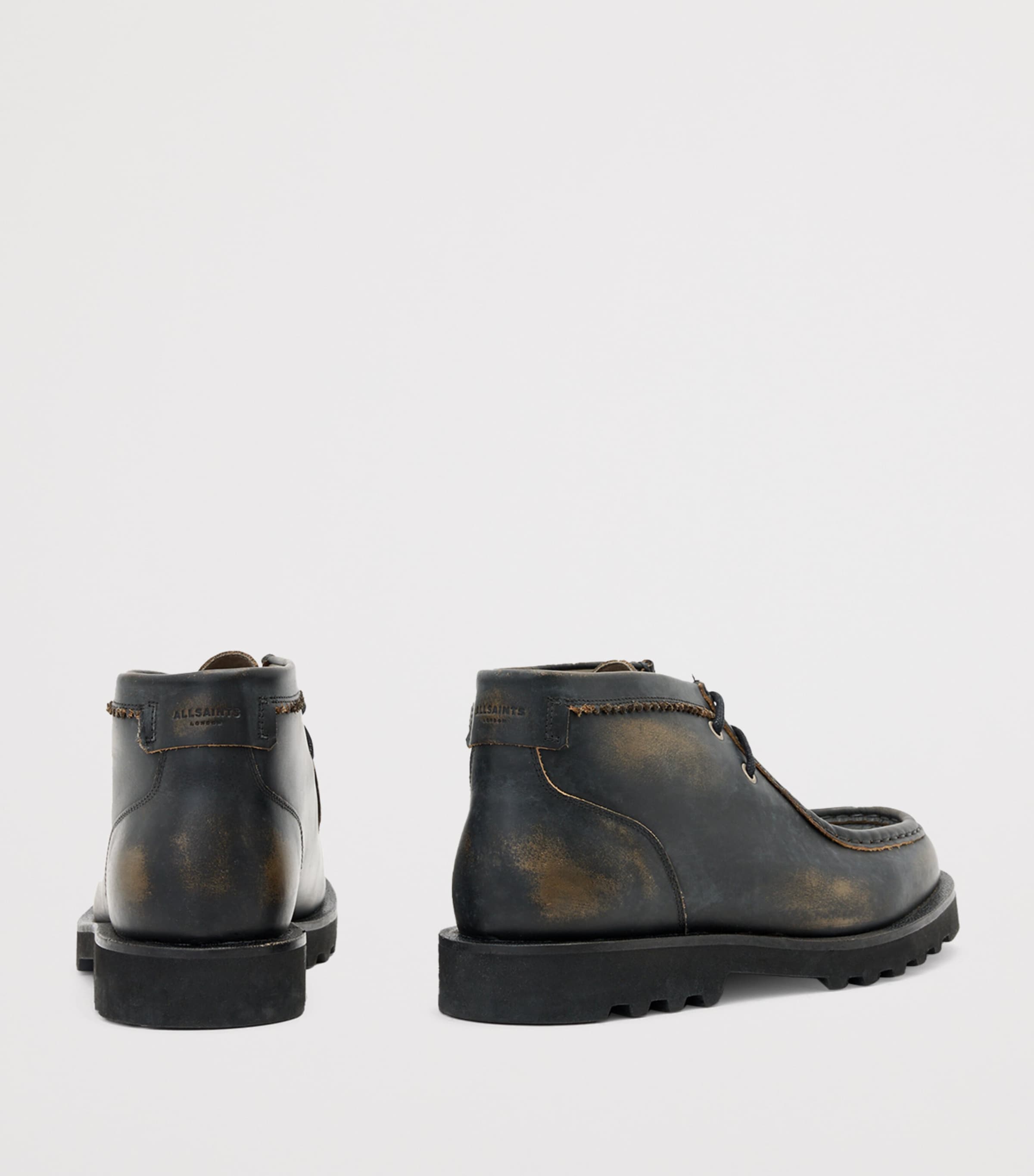 Leather Skiff Boots BLACK/BROWN Image 4