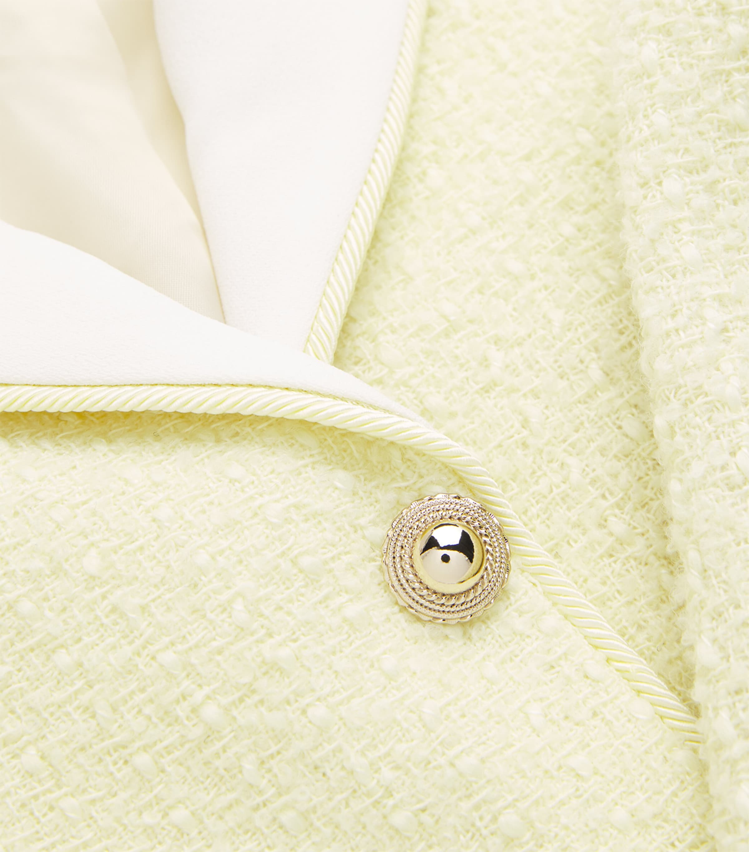 Boucle Contrast-Collar Jacket YELLOW Image 5