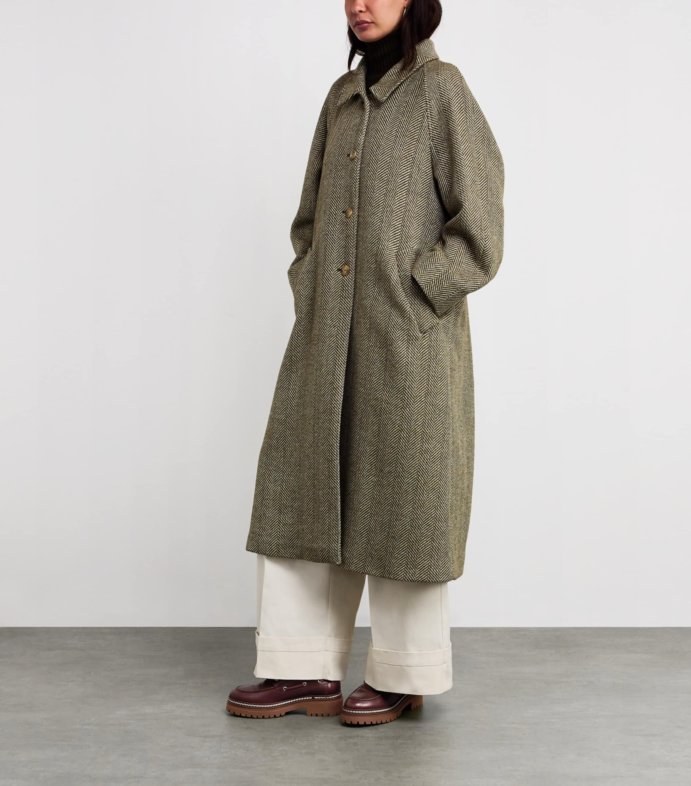 Leather Heeled Boat Shoes TOBACCO Image 6