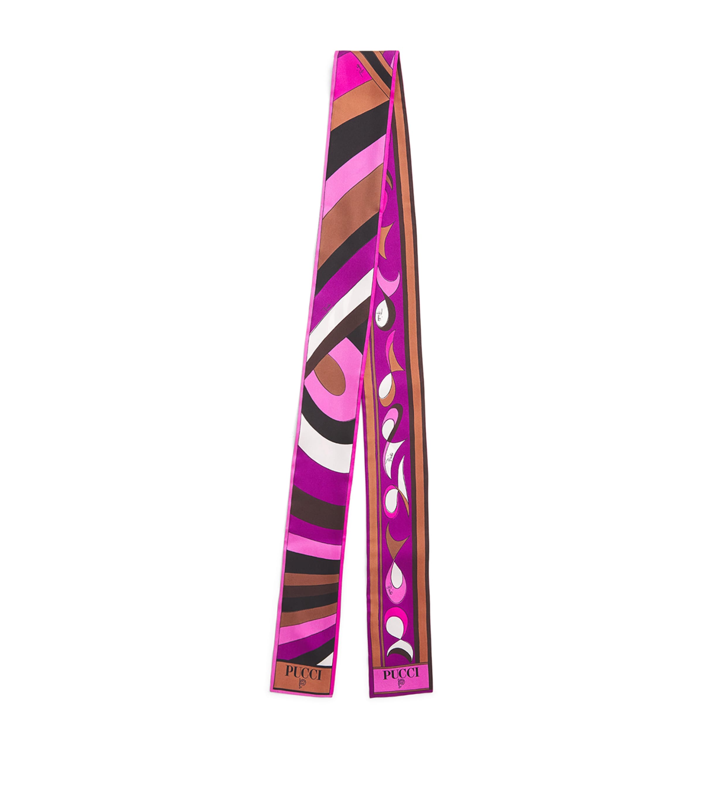 Shop Pucci Silk Iride And Pesci Print Scarf