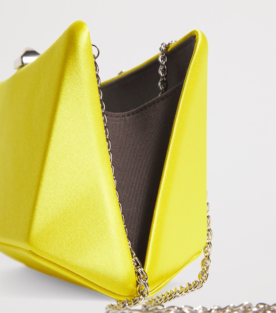 Satin Lally Clutch Bag 0573 LGHT YLLOW STIN Image 6