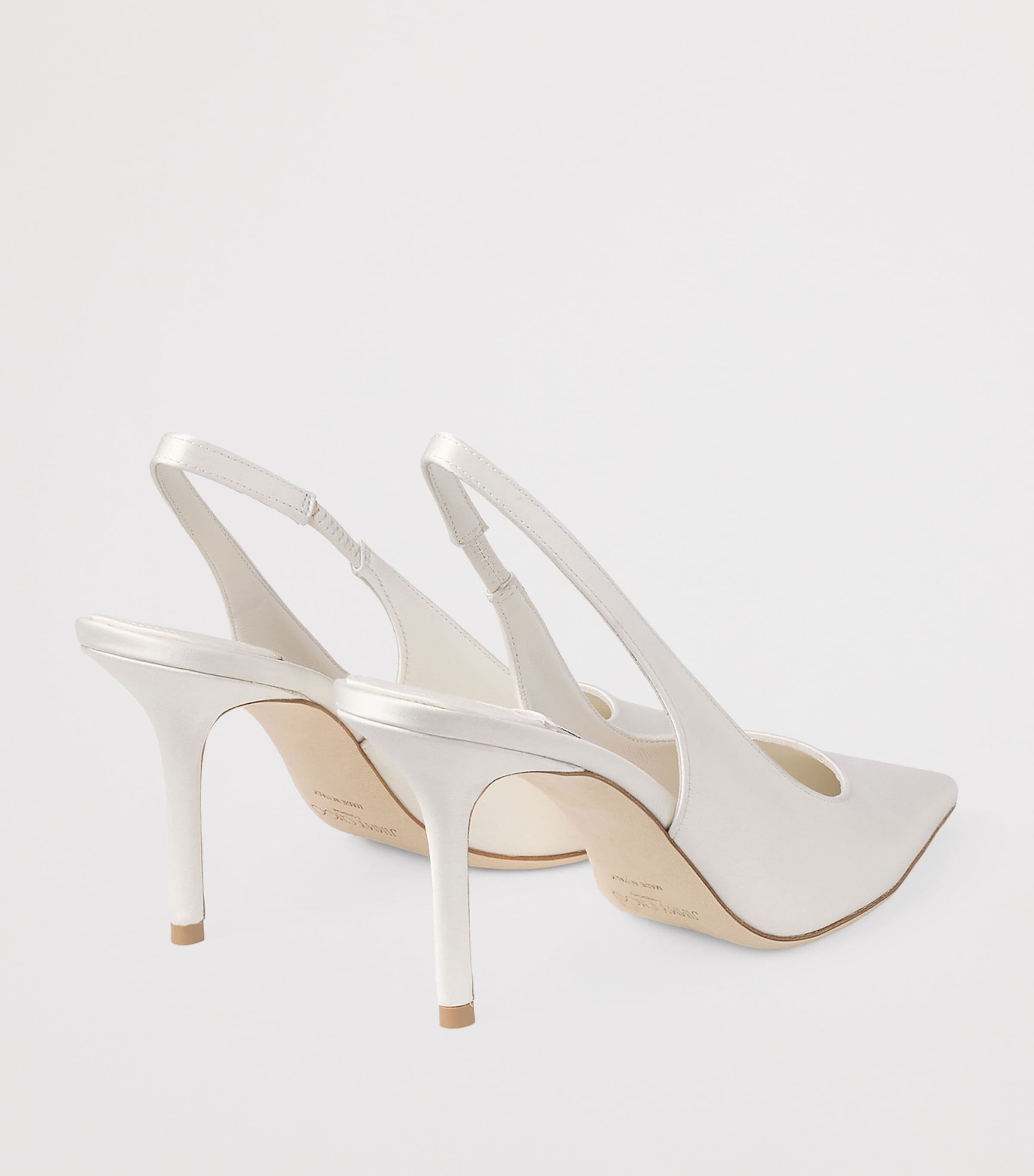Jimmy Choo Love 85 Satin Slingback Pumps Ivory Image 4