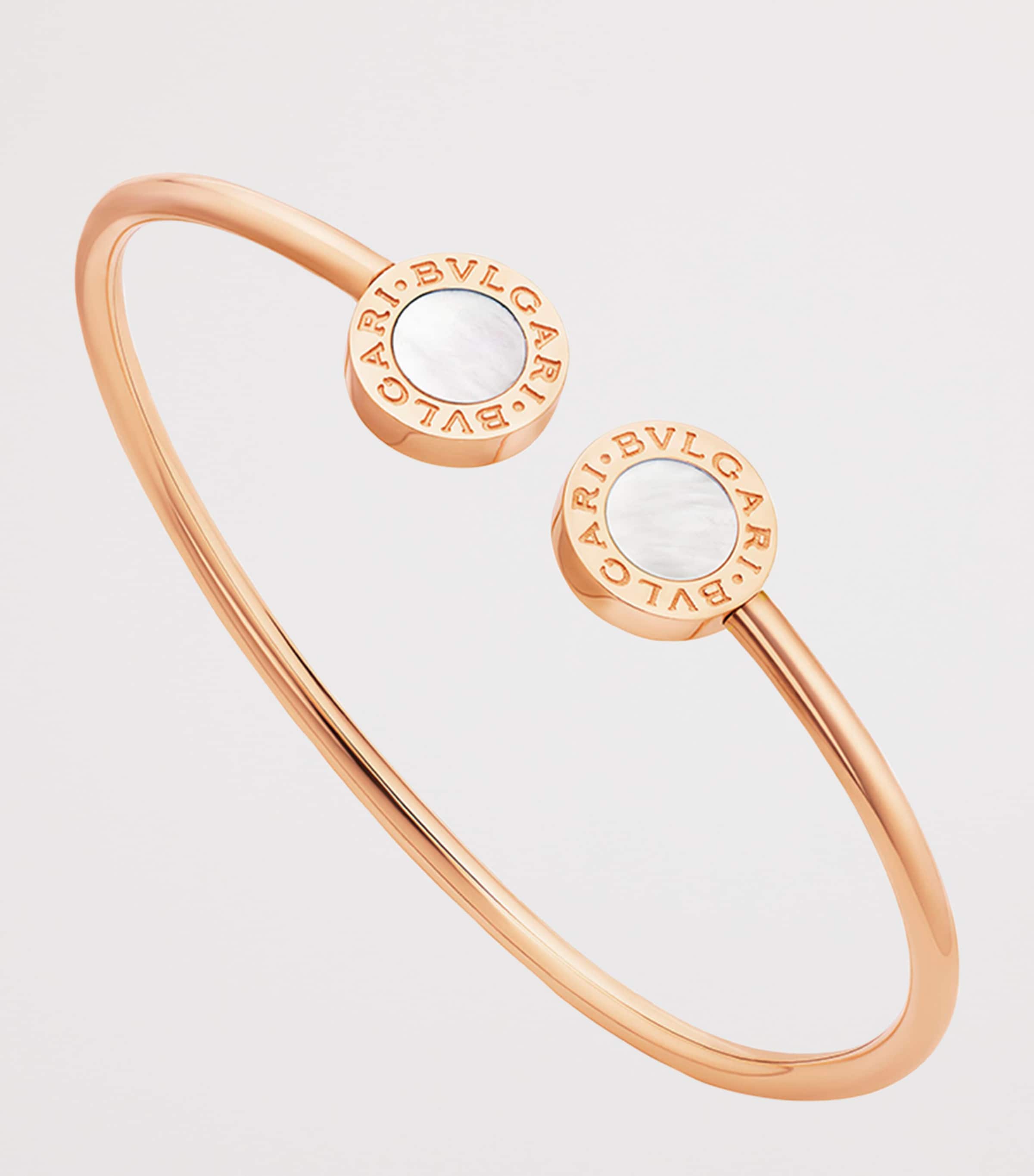Bvlgari Rose Gold and Mother-of-Pearl Bvlgari Bvlgari Bangle Gold Image 3