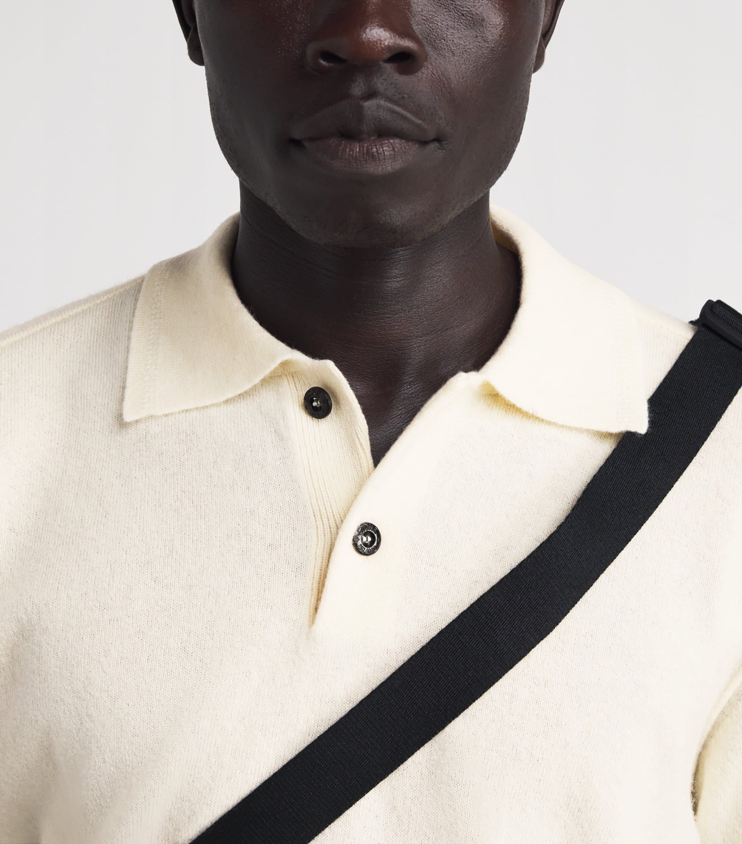 Stone Island Mens Virgin Wool Polo Sweater Image 3