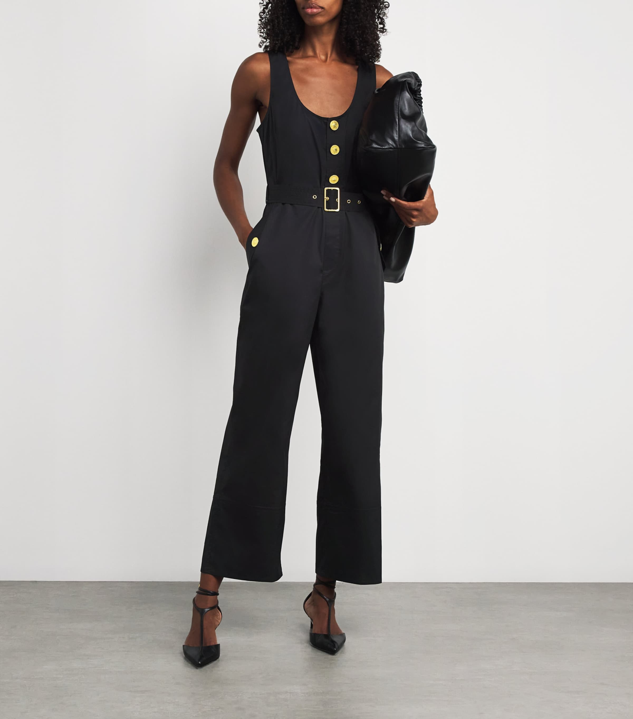 L'Agence Black Belted Branca Jumpsuit Harrods AO