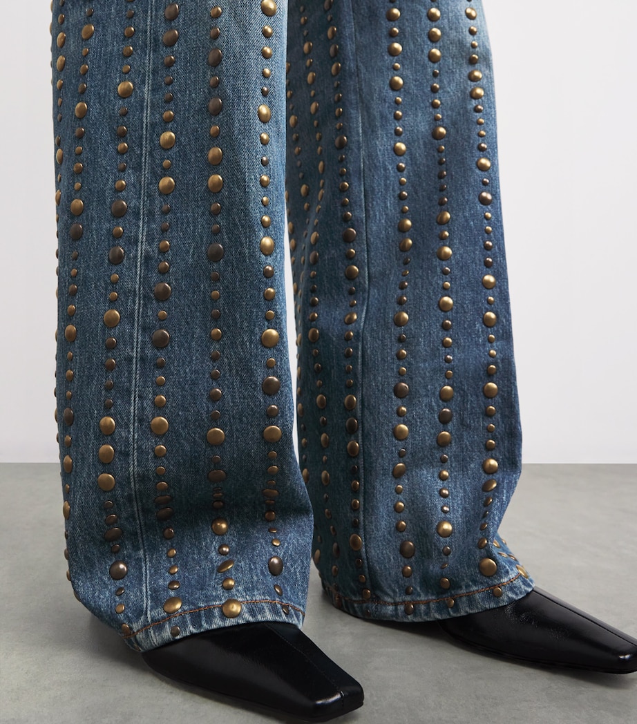 Studded Winowna Wide-Leg Jeans L0891 AUTHENTIC WASH Image 6