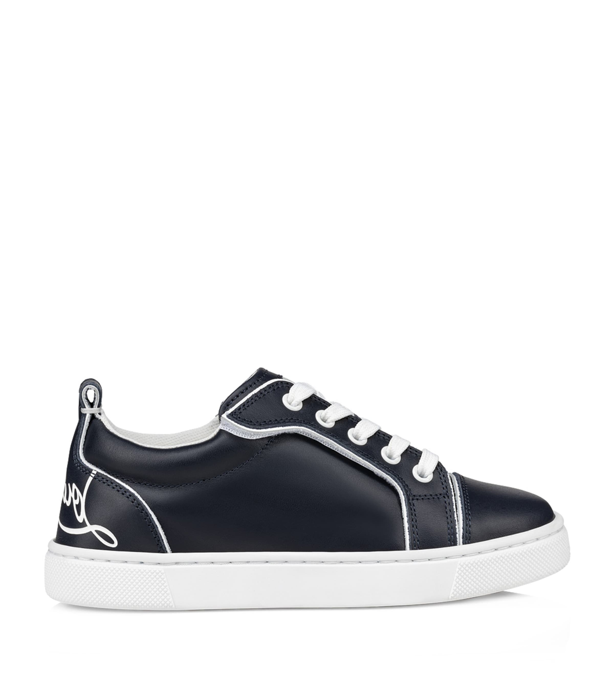 Christian Louboutin Kids Funnyto Leather Low-Top Sneakers | Designers | Christian Louboutin | Baby Shoes | Boys Shoes | Wedding | Kids New In | Baby Clothing | Trainers