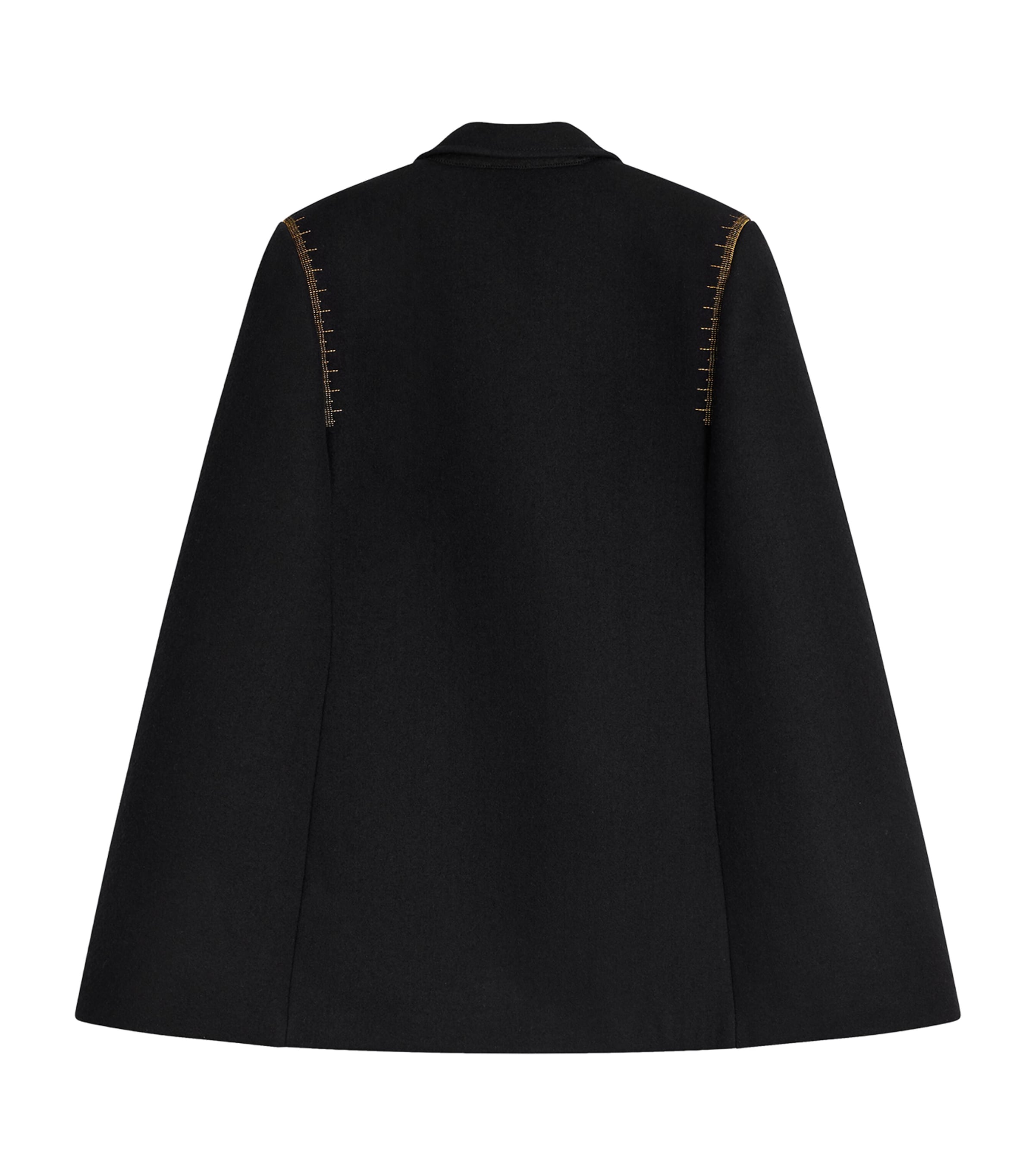 Schiaparelli Womens Virgin Wool Measuring Tape Cape Black Image 5