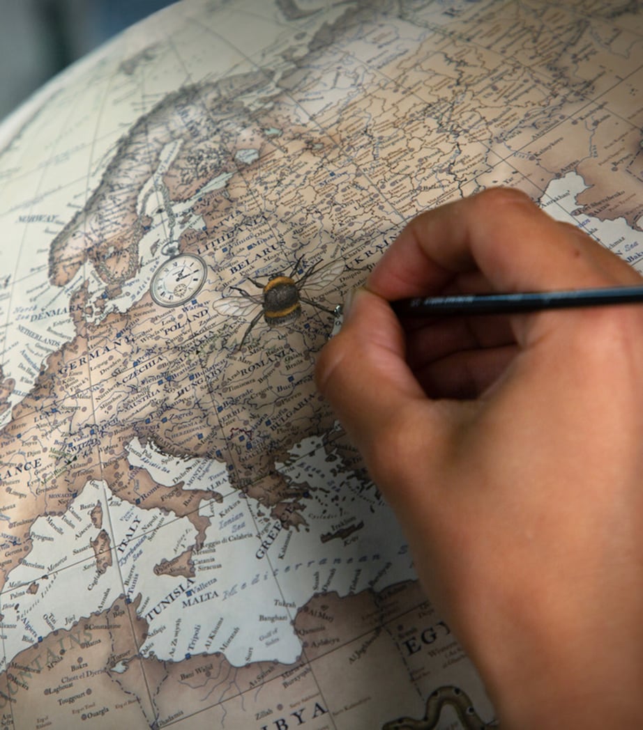 Terrestrial Floor-Standing Globe (50cm) REGENCY BLUE Image 6