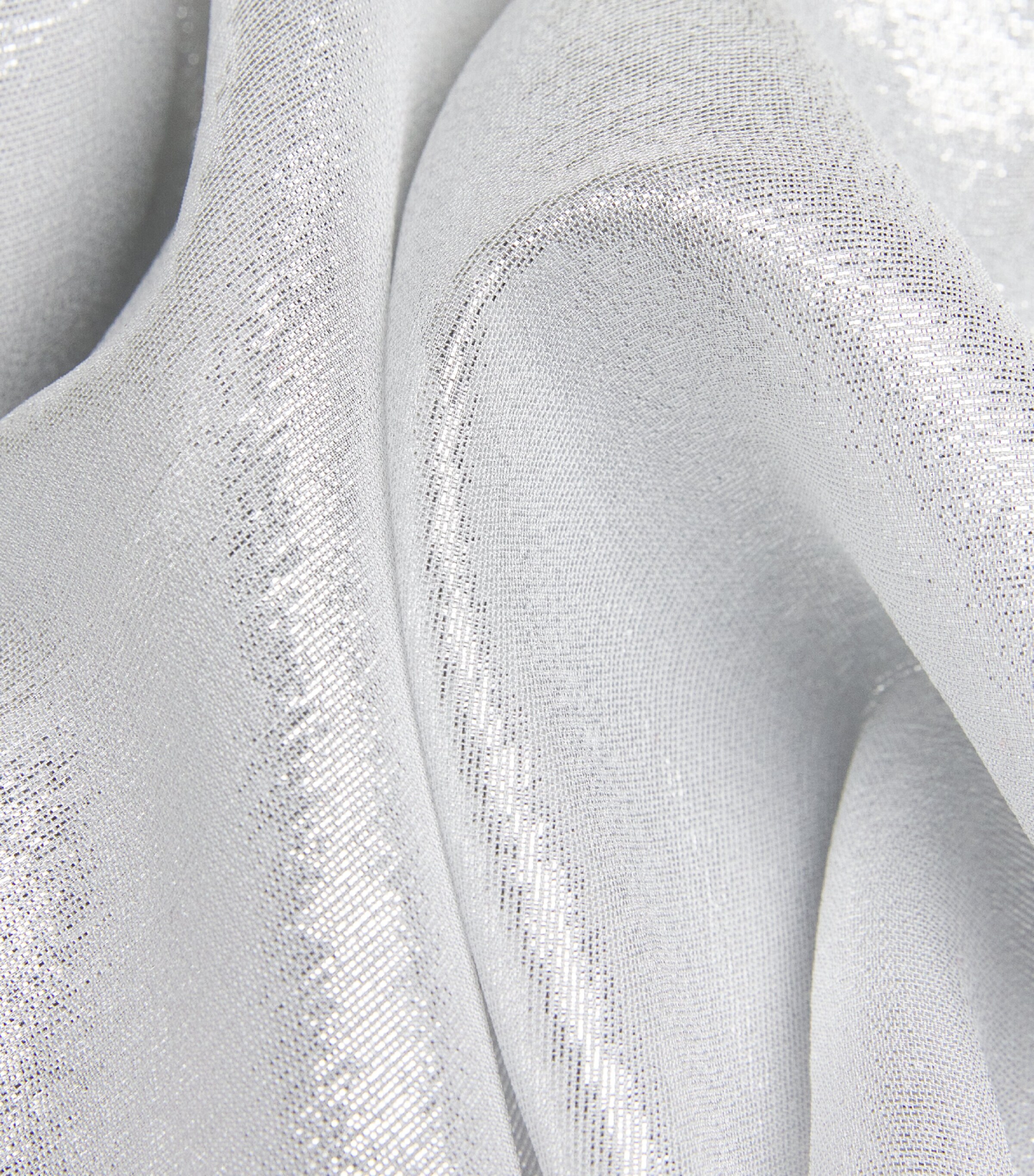 MAX&Co. Womens Silk-Blend Georgette Top Silver Image 5