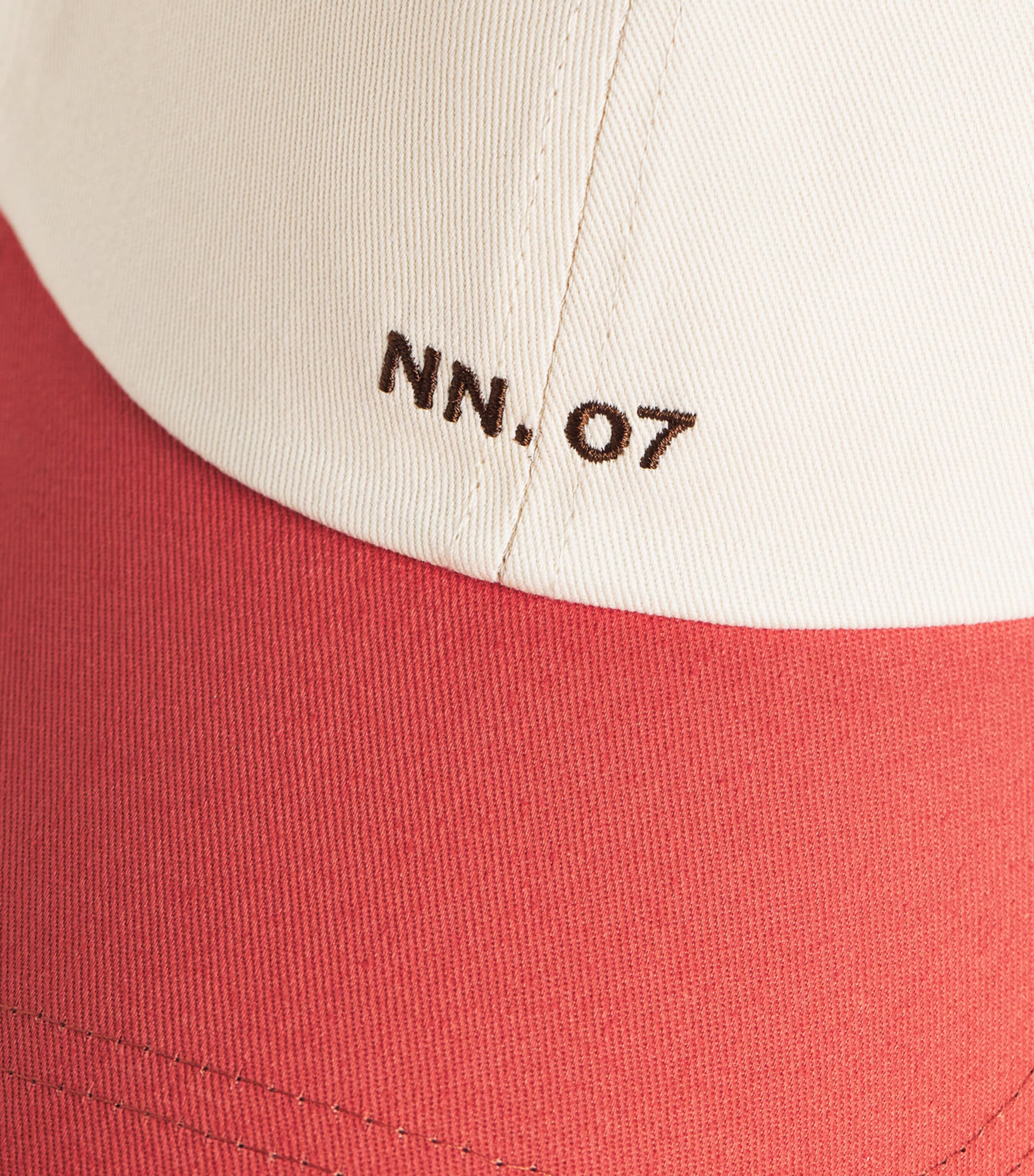 NN.07 Cotton Logo Baseball Cap Sienna Heat Image 5