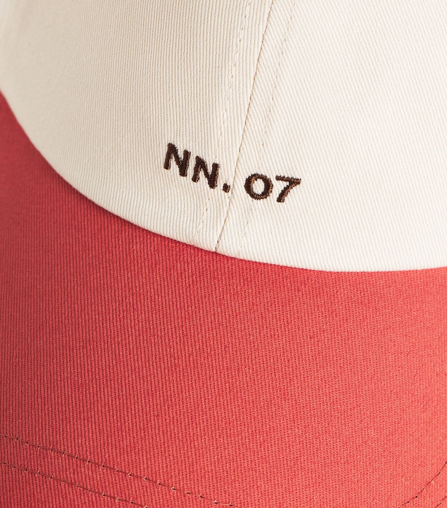 NN.07 Cotton Logo Baseball Cap Sienna Heat Image 5