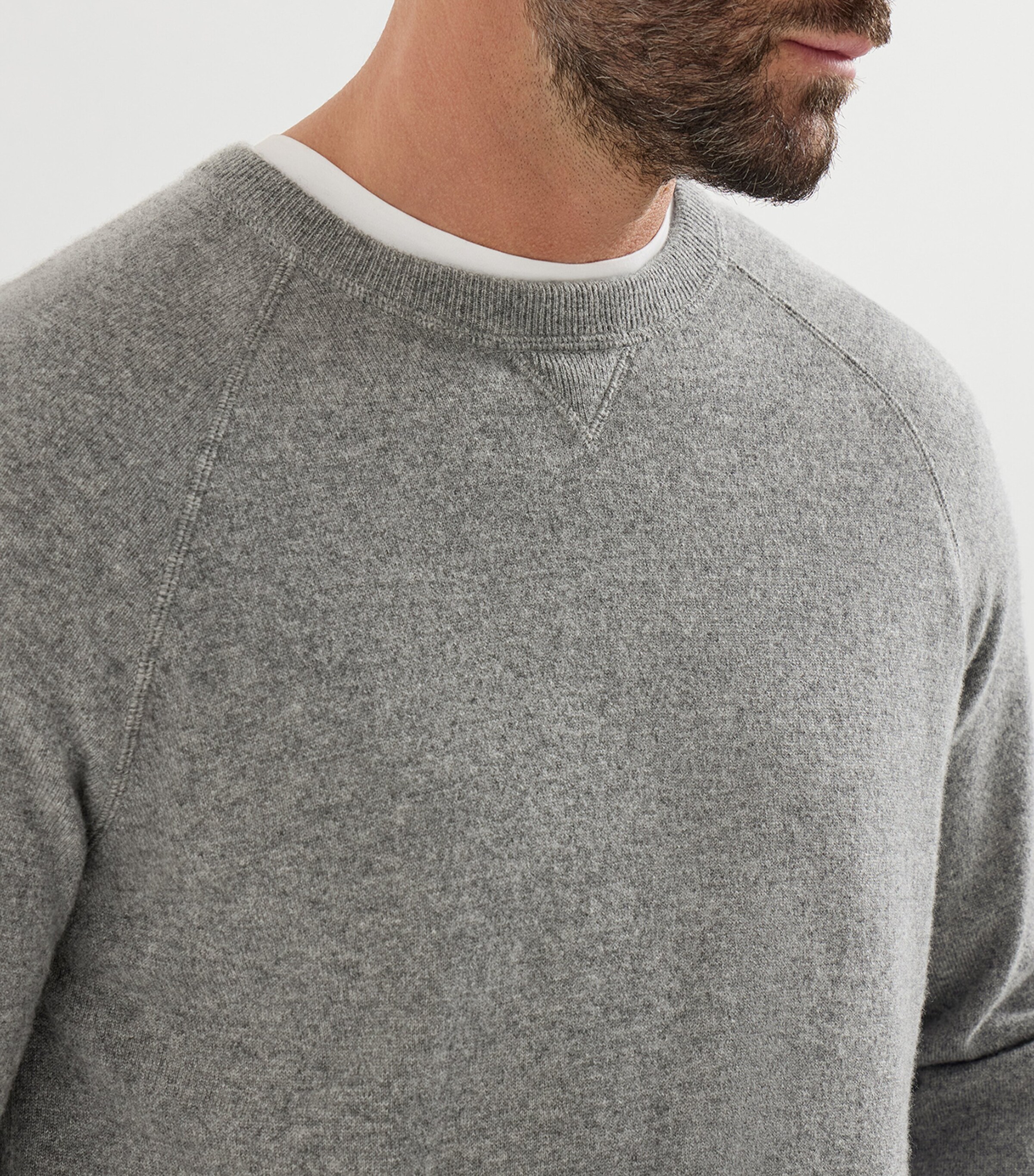 Brunello Cucinelli Mens Cashmere Crew-Neck Sweatshirt Image 6