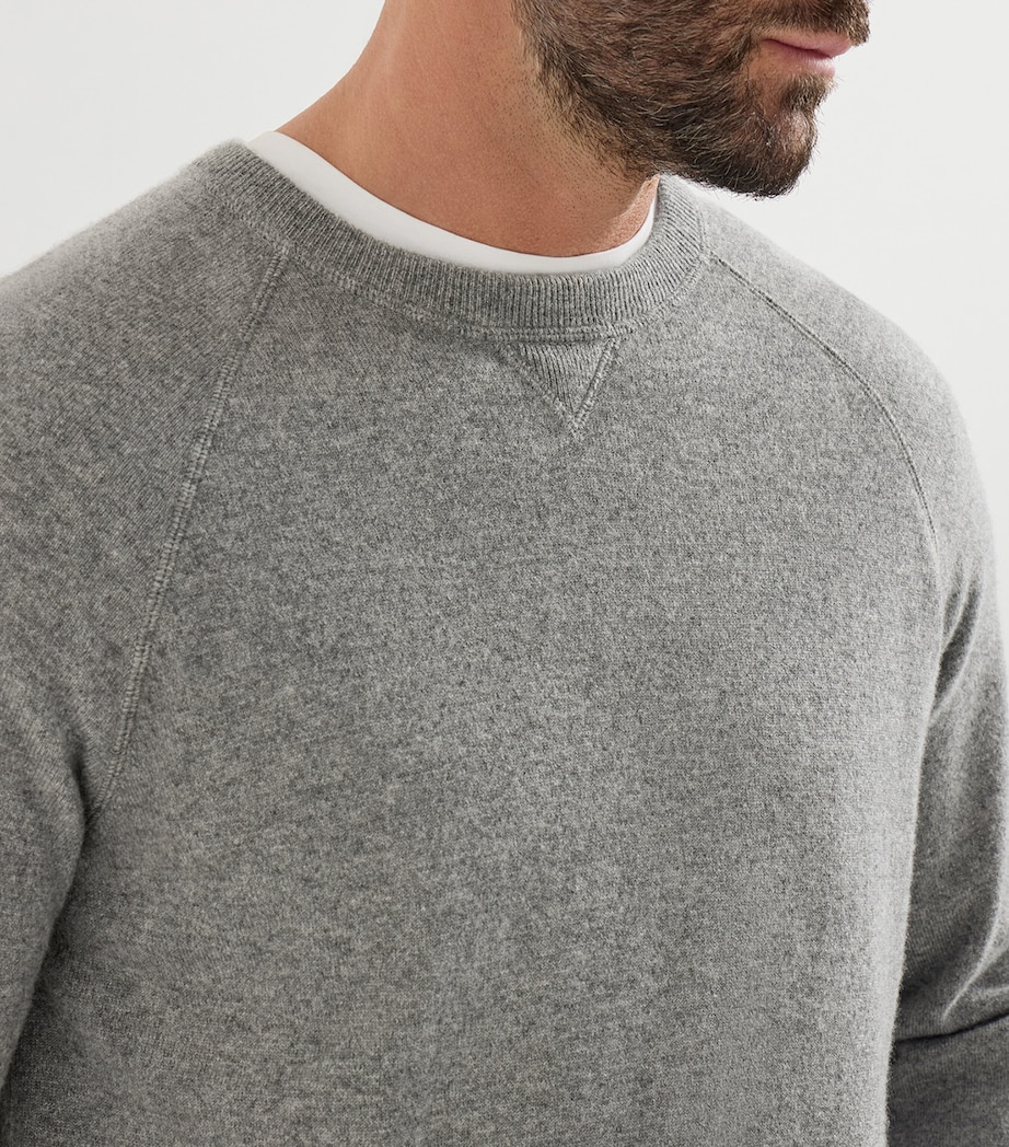 Brunello Cucinelli Mens Cashmere Crew-Neck Sweatshirt Image 6