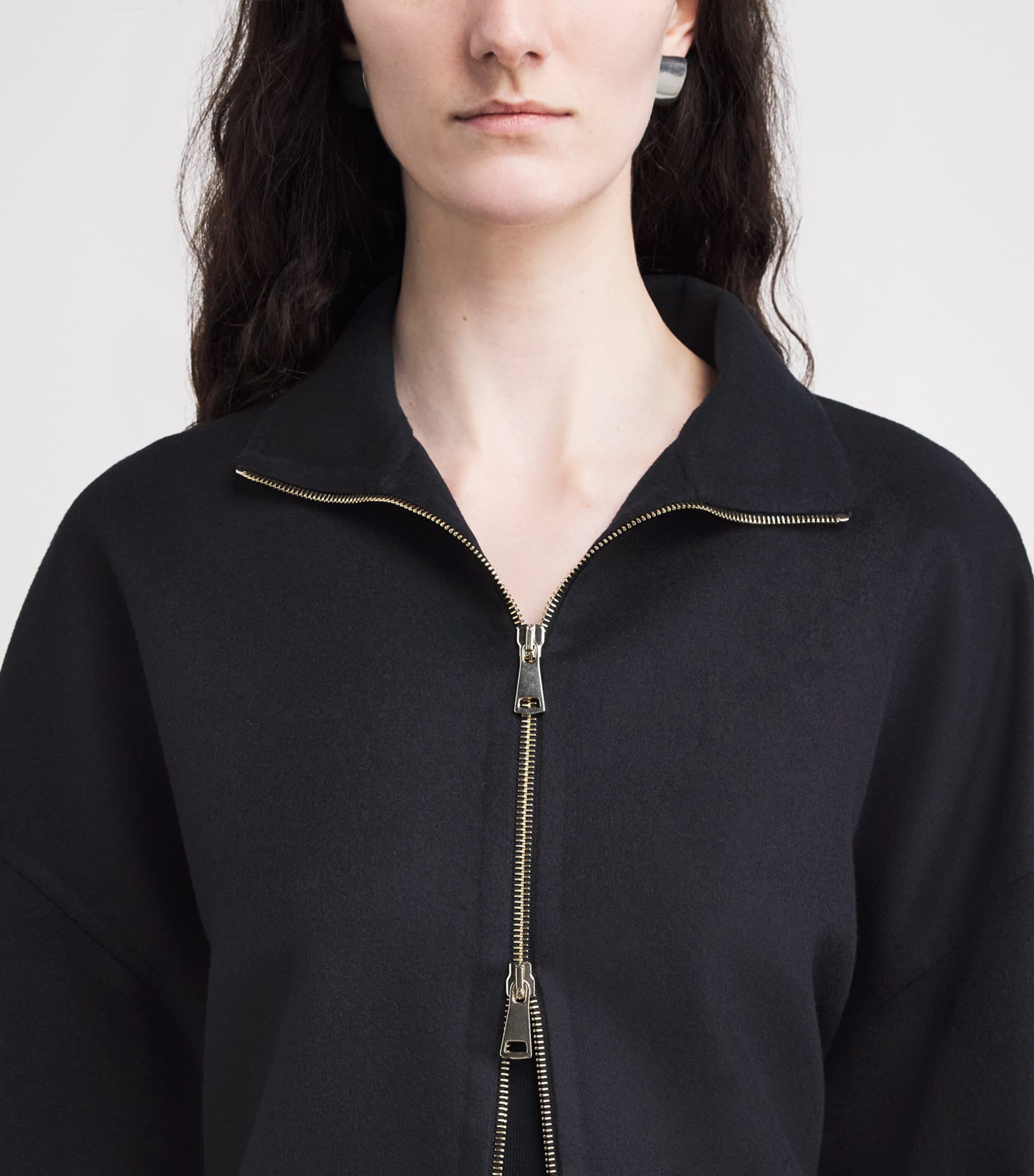 Fabiana Filippi Womens Virgin Wool Coat Blu Notte Image 3