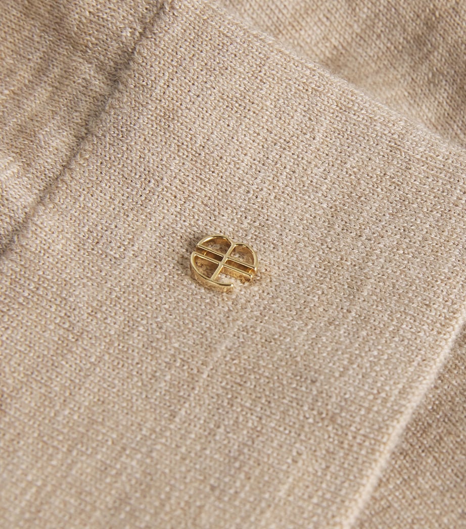 Wool-Cashmere Moni Cropped Cardigan TAUPE Image 5